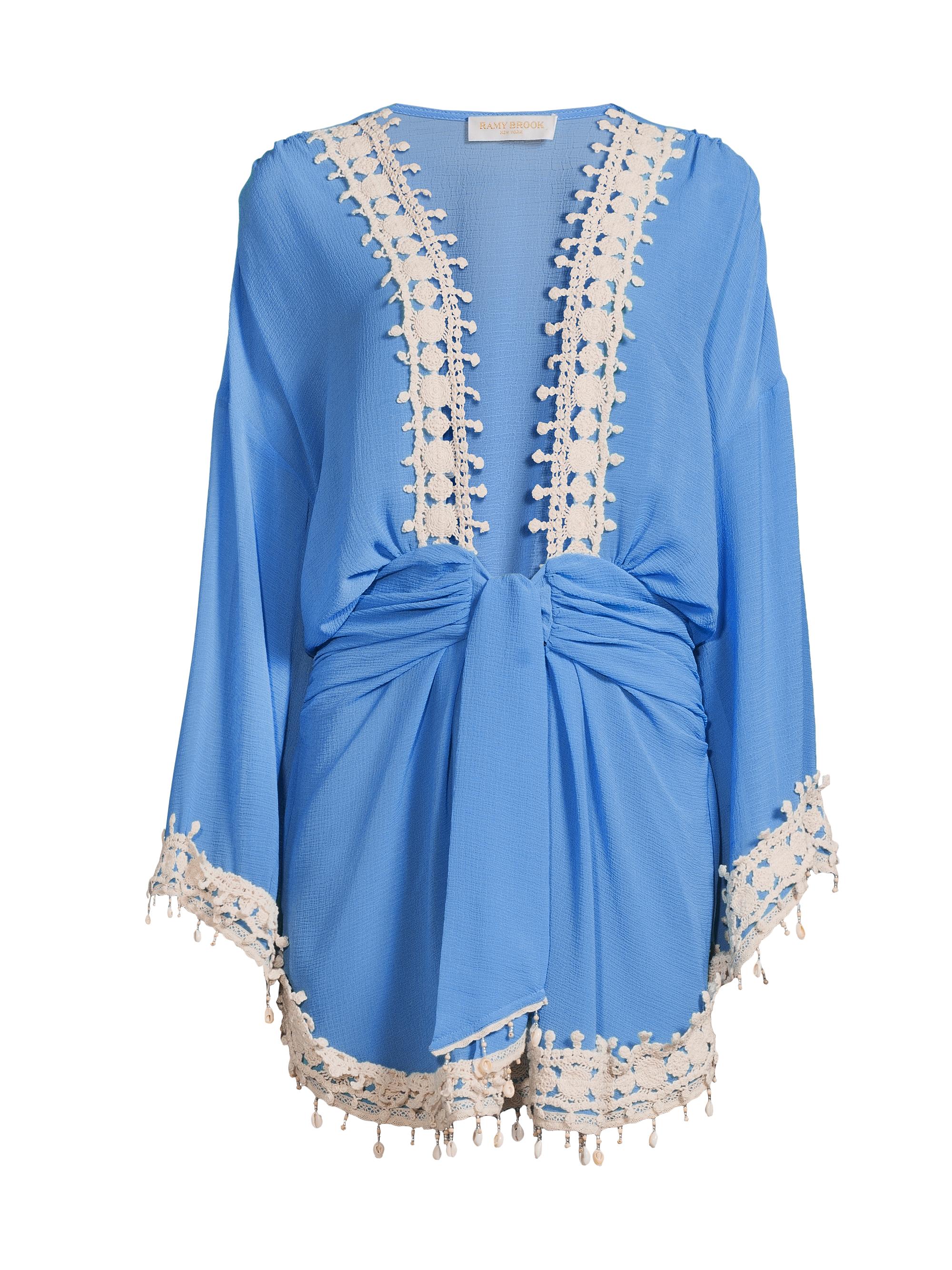 Ramy Brook Women's Jamie Crochet-Trim Dress - Serene Blue