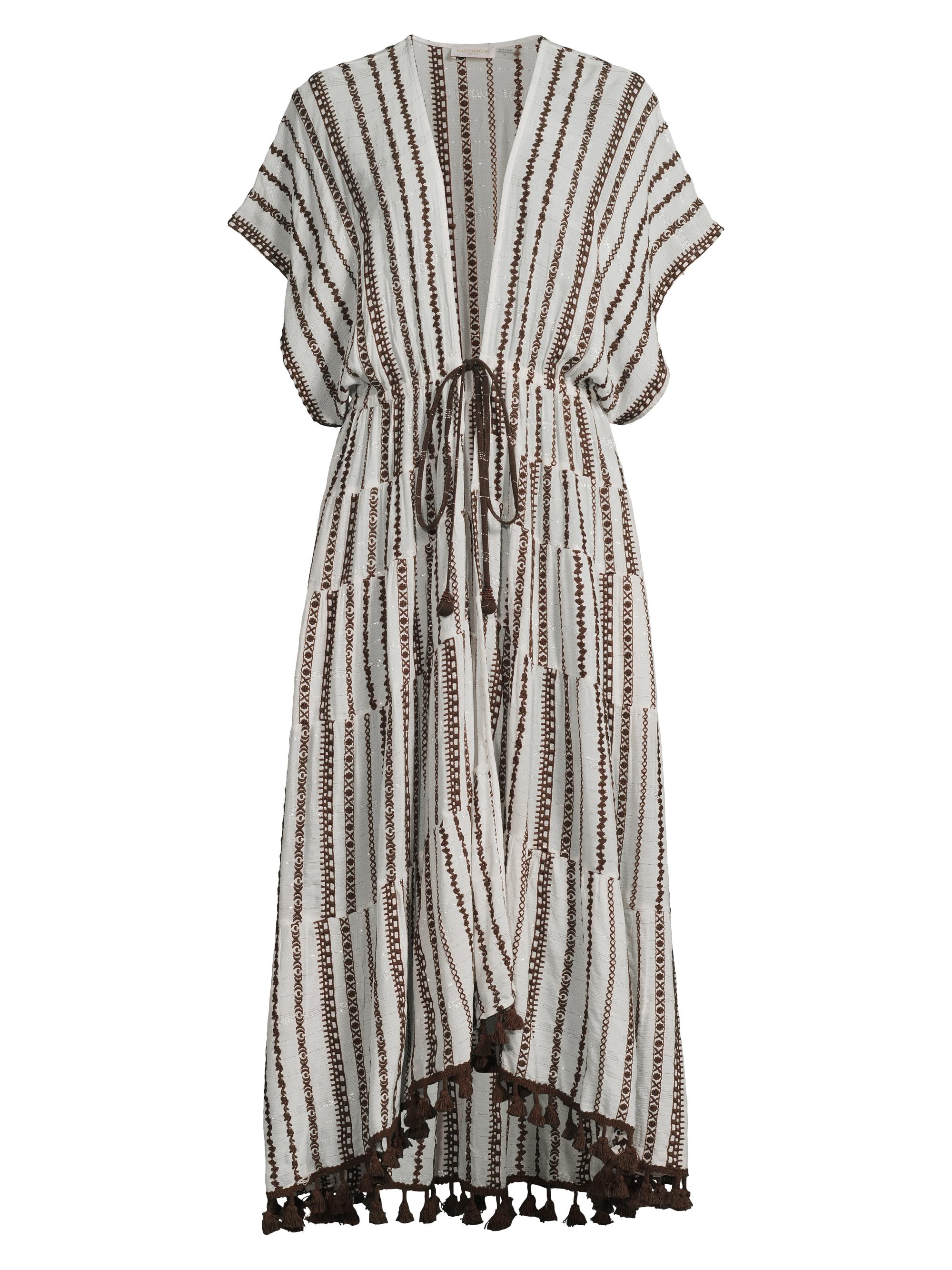 Ramy Brook Addaline Metallic Striped Caftan | Saks Fifth Avenue
