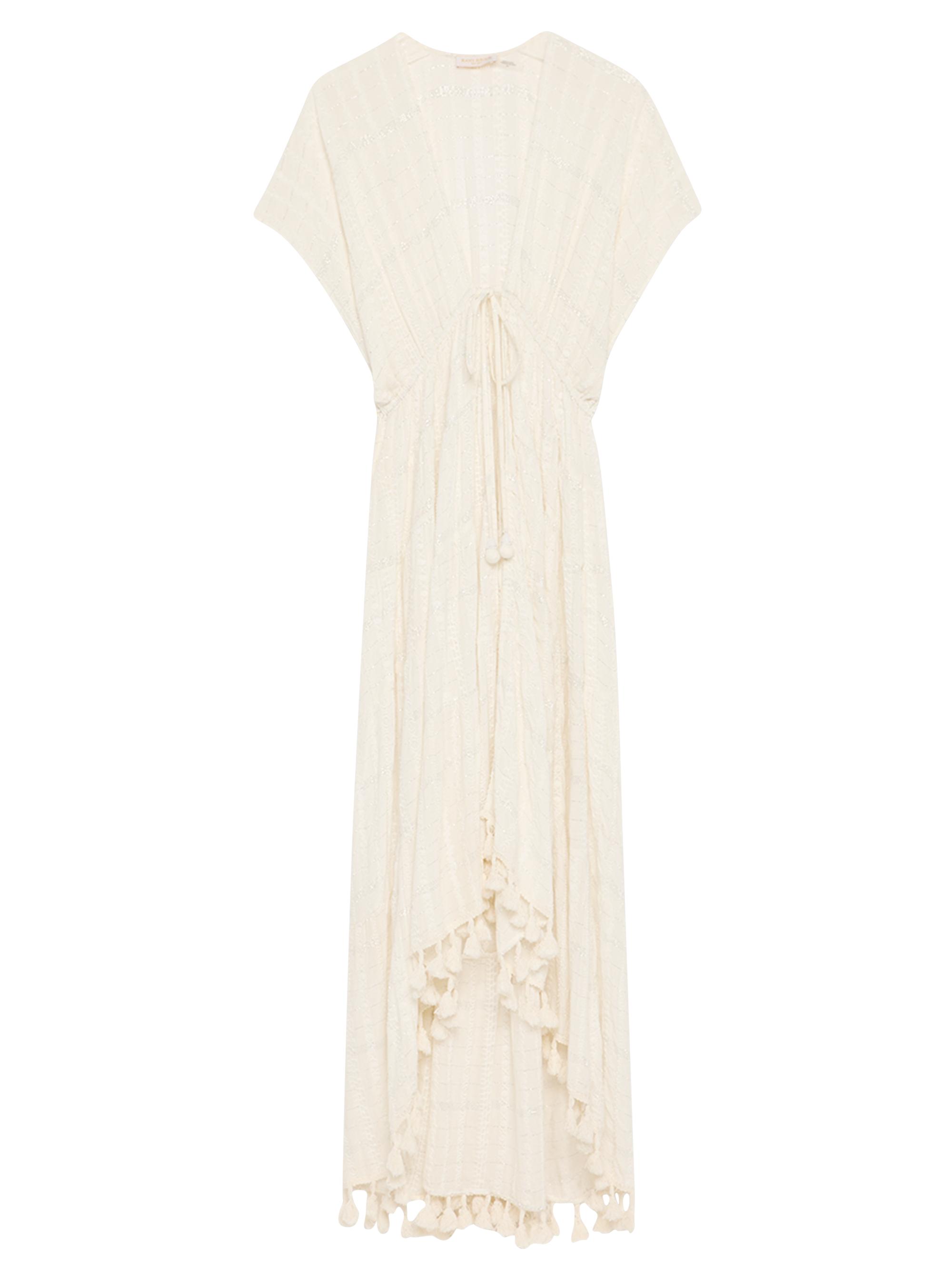 Ramy Brook Women's Addaline Metallic Striped Caftan - White