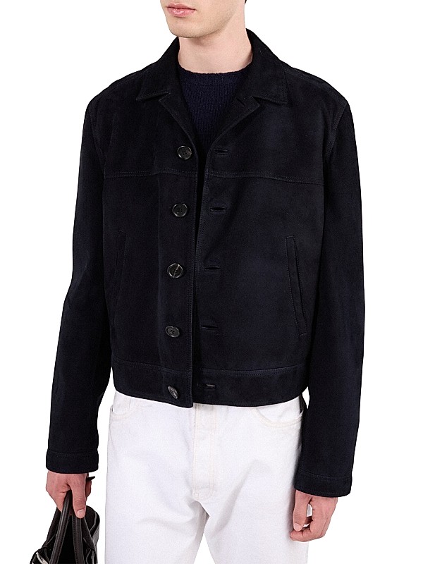 Shop Prada Suede Blouson Jacket | Saks Fifth Avenue Shop Prada Suede Blouson Jacket | Saks Fifth Avenue