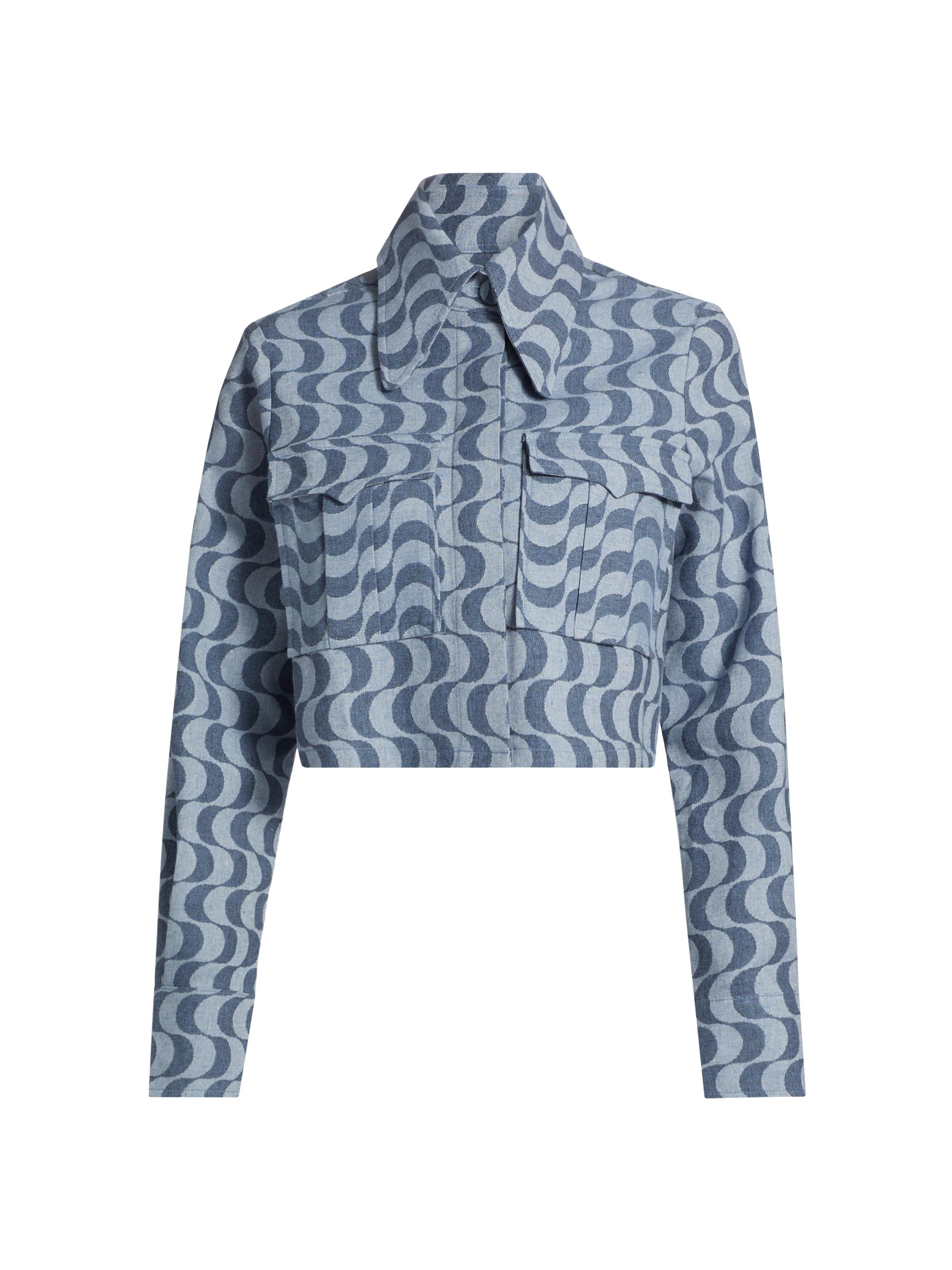 Atelier Crump Women's Copacabana Crop Jacket - Blue