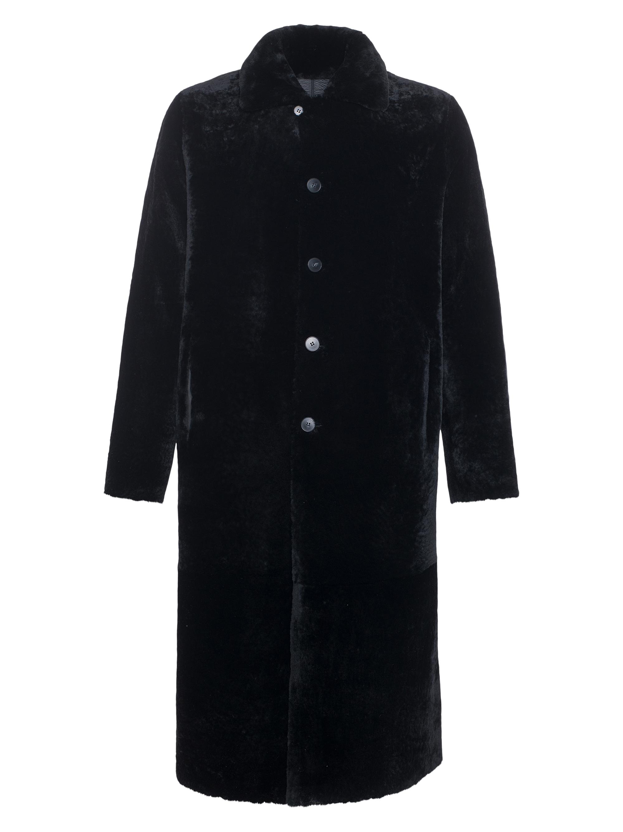 Gorski Men's Reversible Select Shearling Lamb Coat - Black