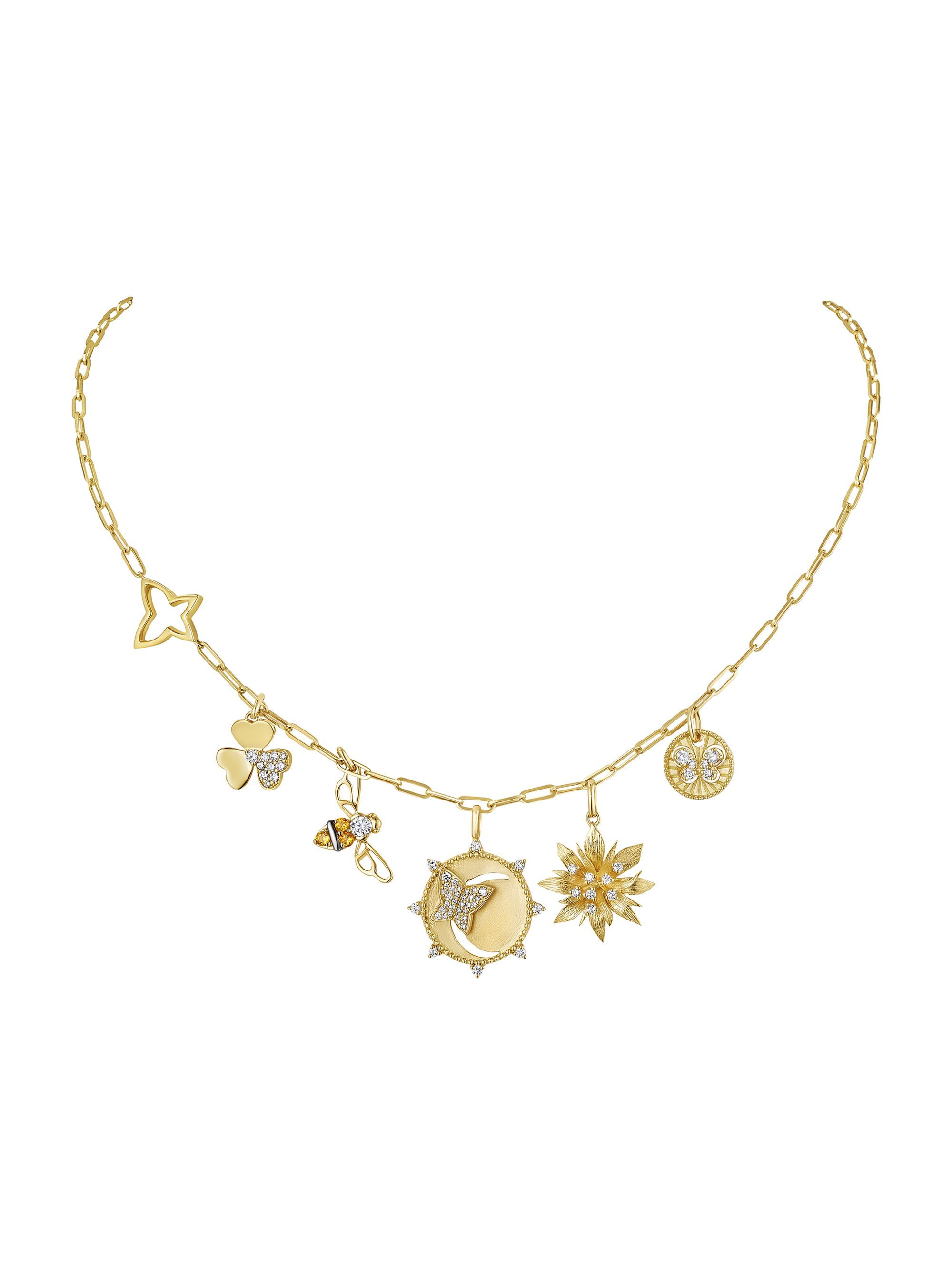 Hueb Women's Penka 18K Yellow Gold & 0.58 TCW Diamond Charm Necklace - Yellow Gold