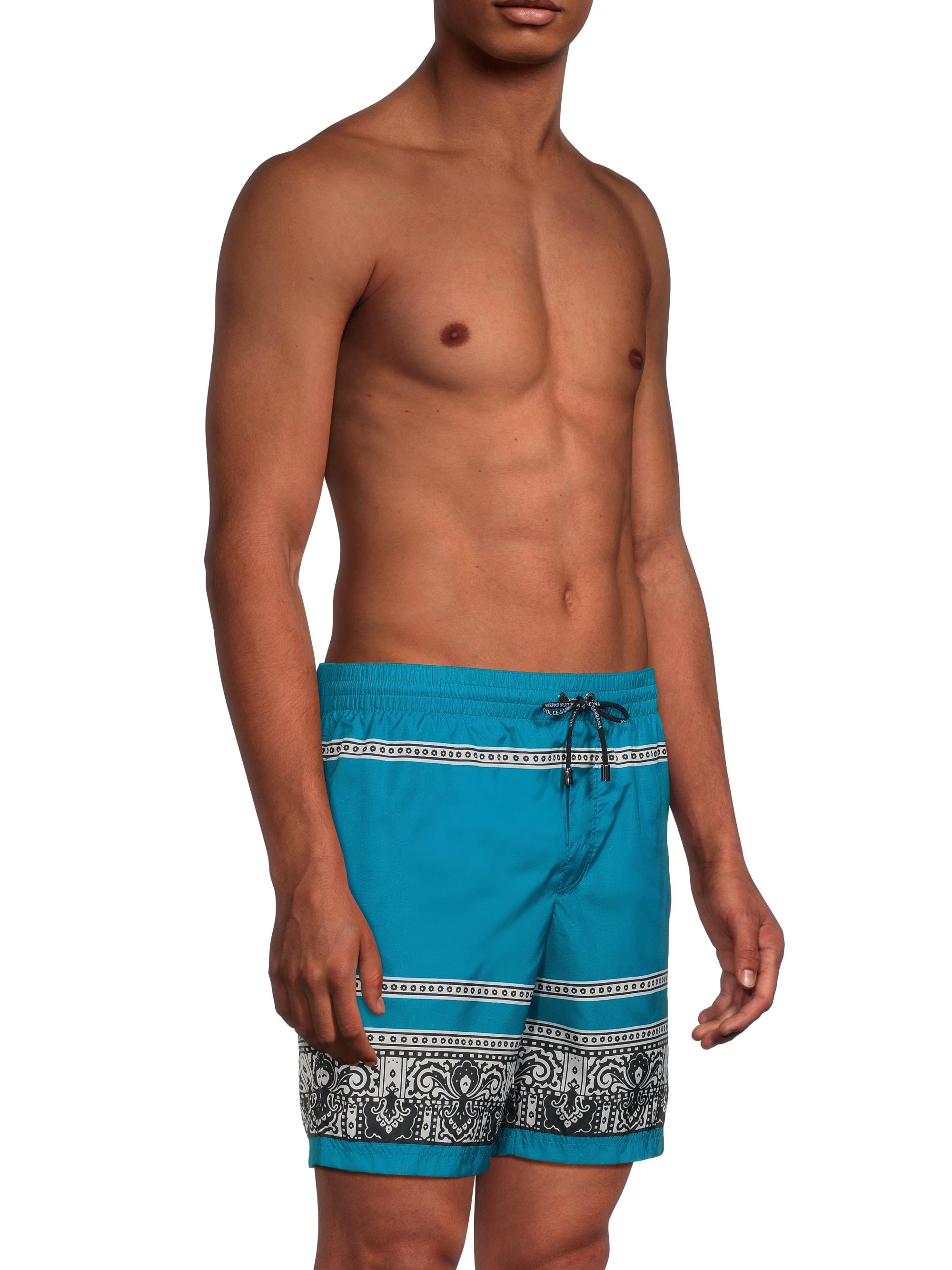 GREEN BANDANA SWIM TRUNKS SWIM TRUNKS