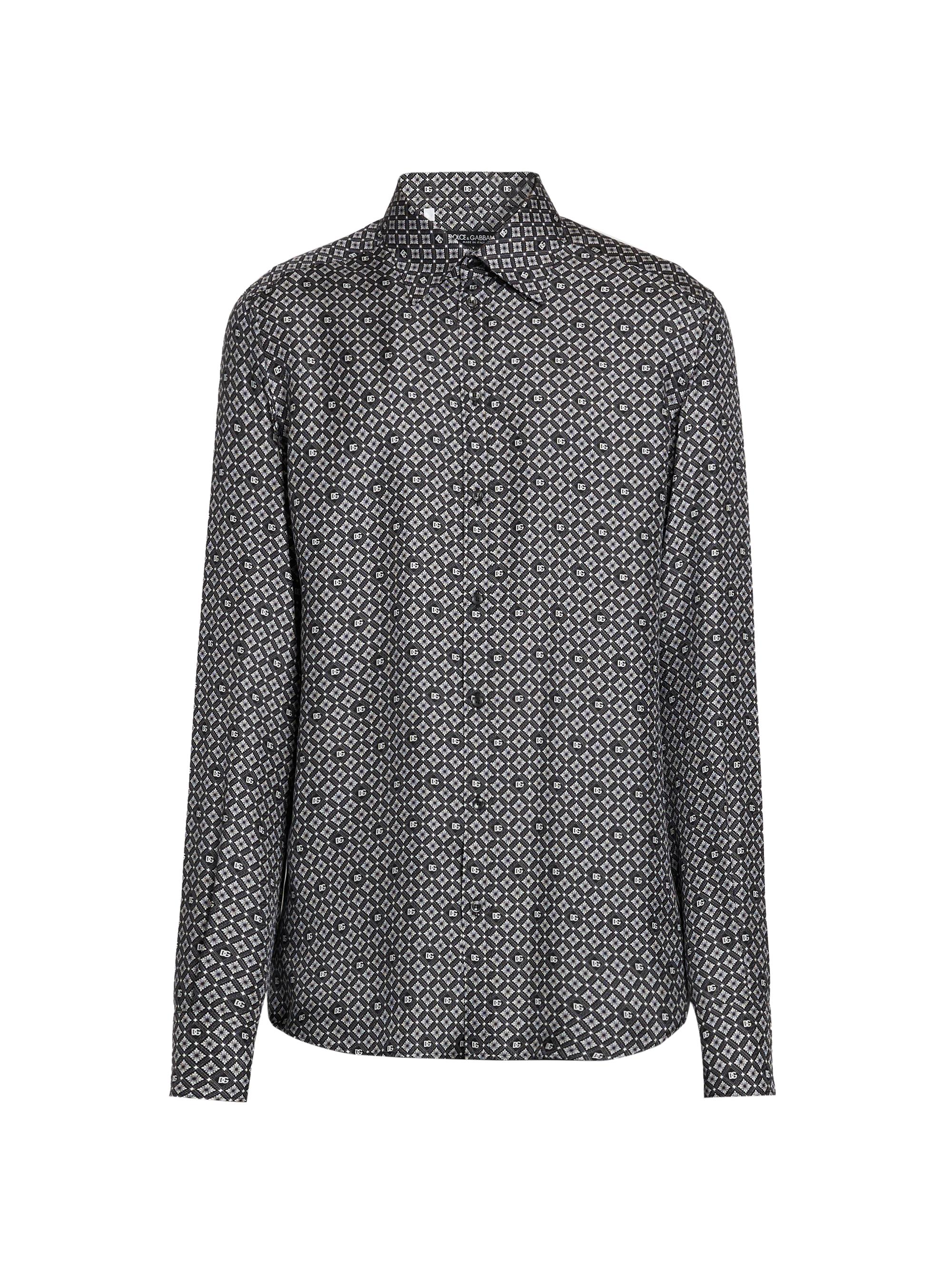 Dolce & Gabbana Men's Cravatteria Silk Twill Shirt - Black