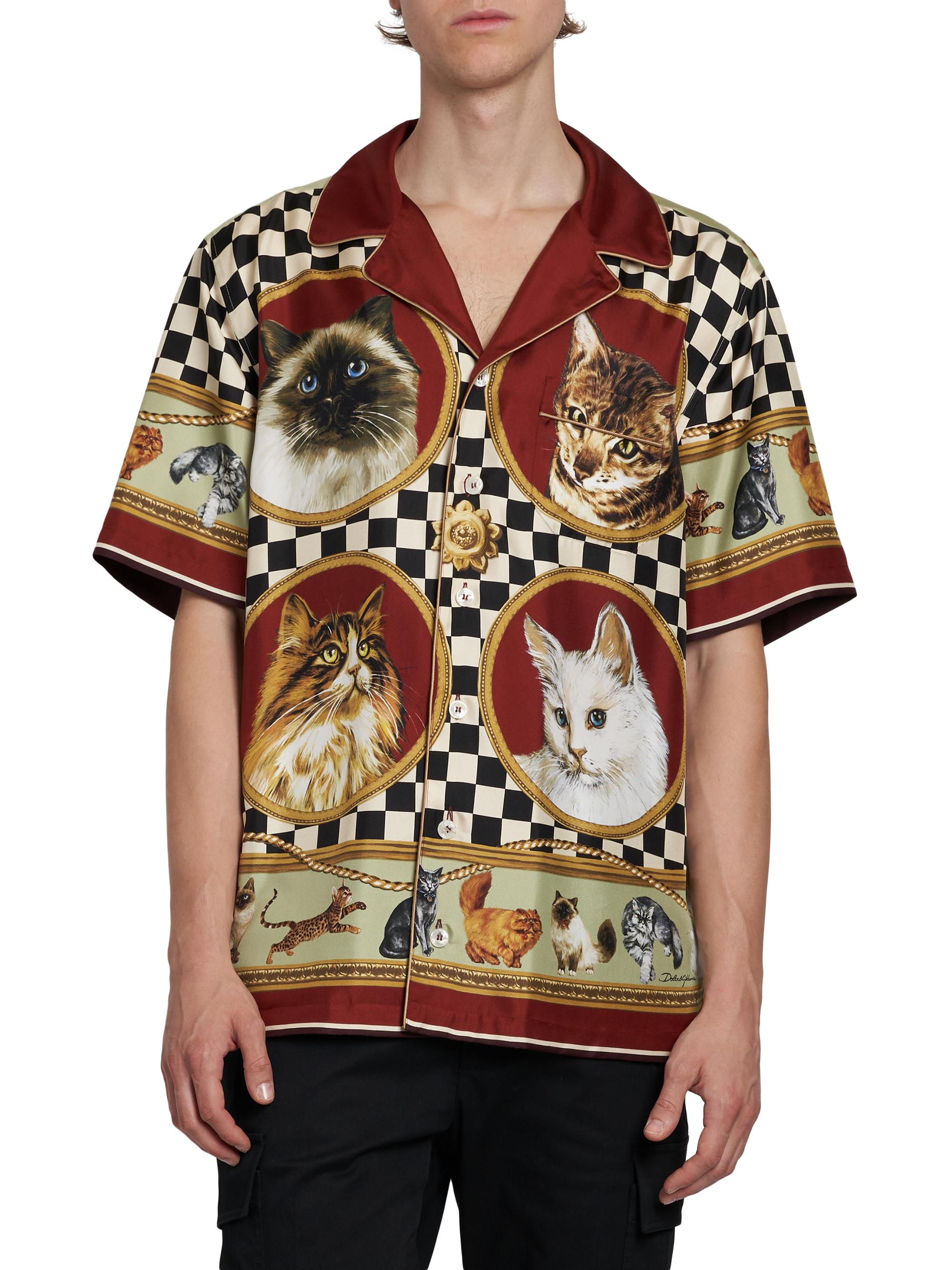 Dolce&Gabbana Cat Silk Twill Shirt | Saks Fifth Avenue