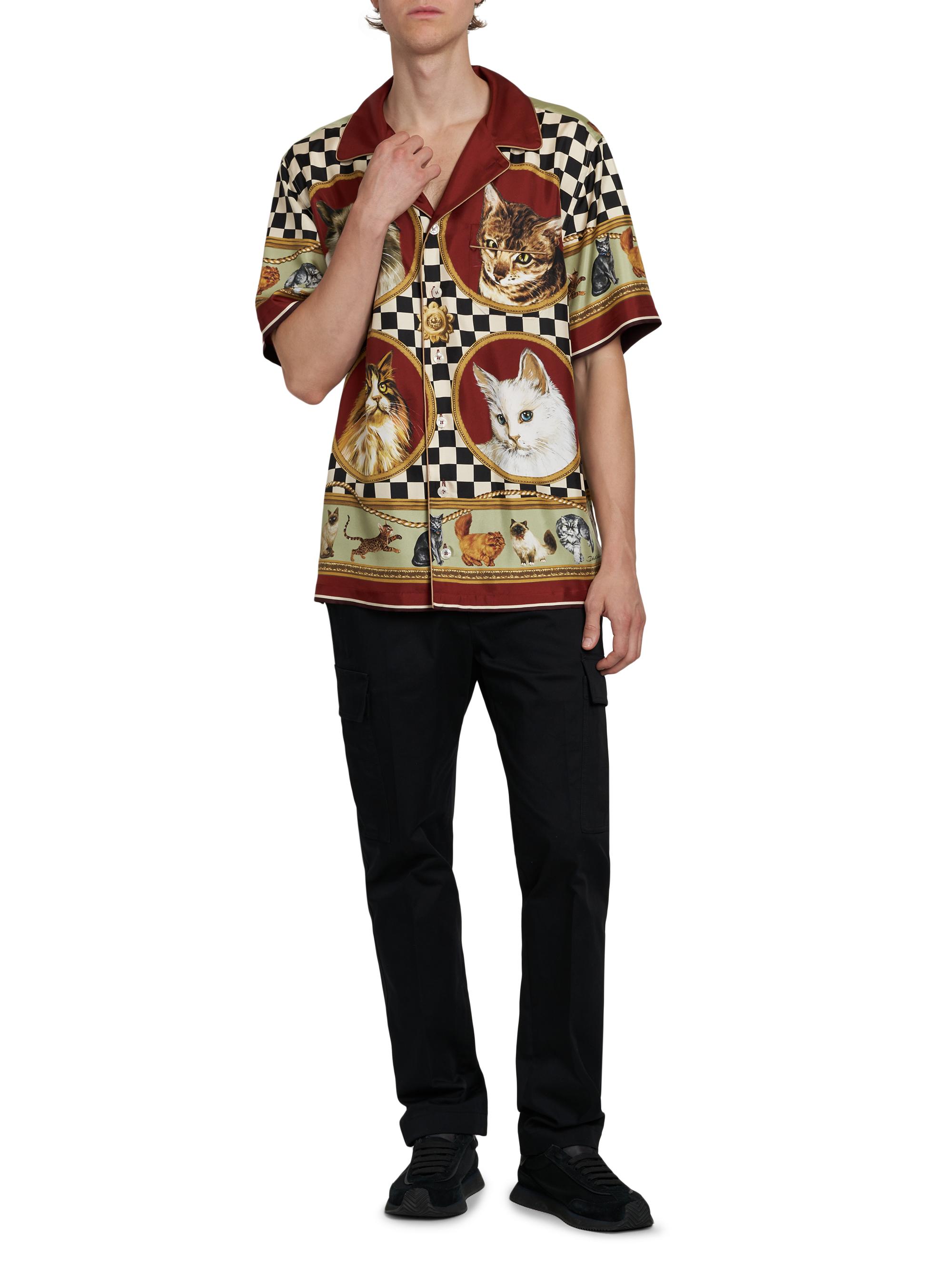Dolce&Gabbana Cat Silk Twill Shirt | Saks Fifth Avenue