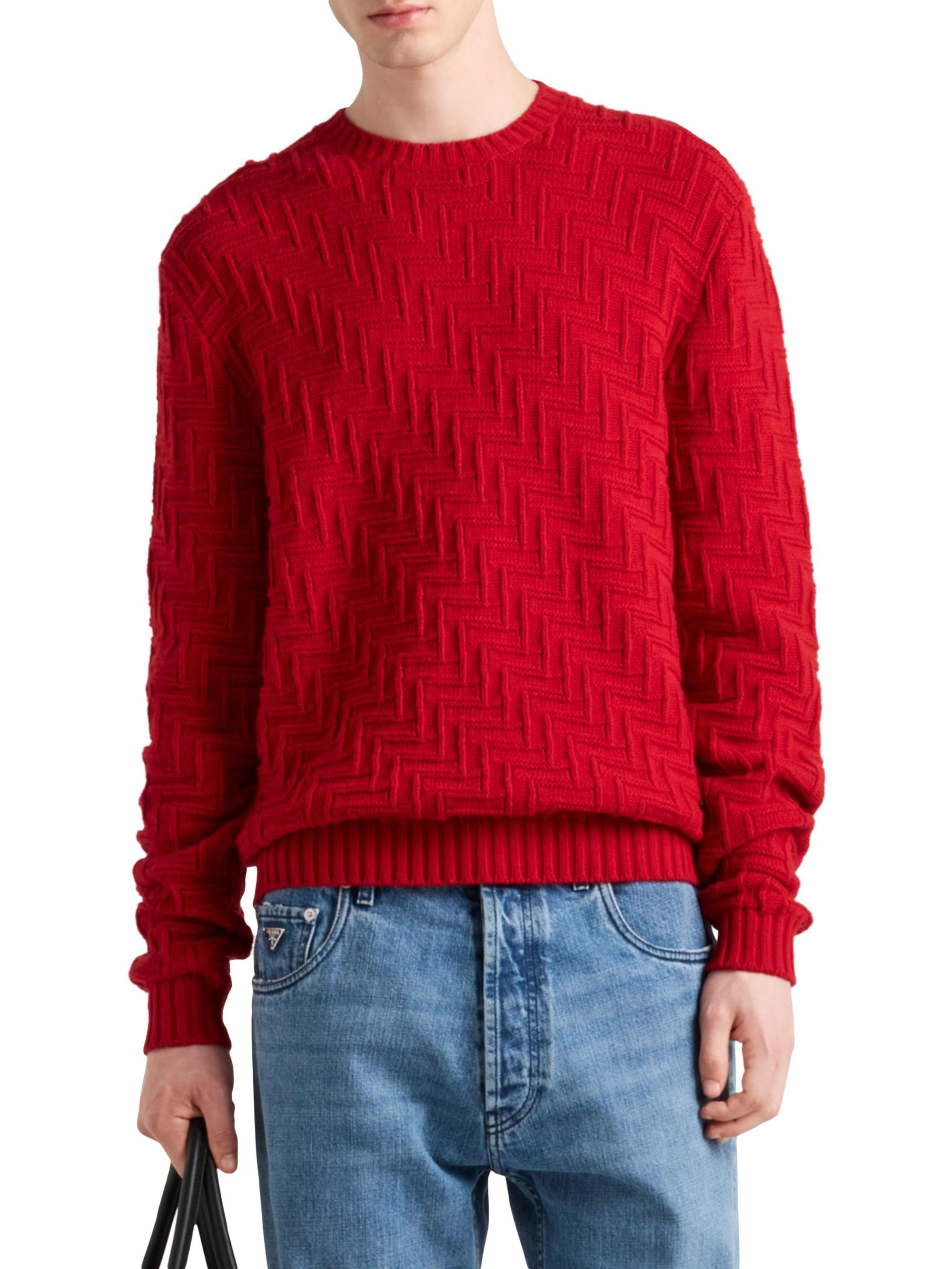 トップス PRADA Wool and cashmere crewneck sweater Prada Wool And Cashmere Crewneck Sweater | Saks Fifth Avenue