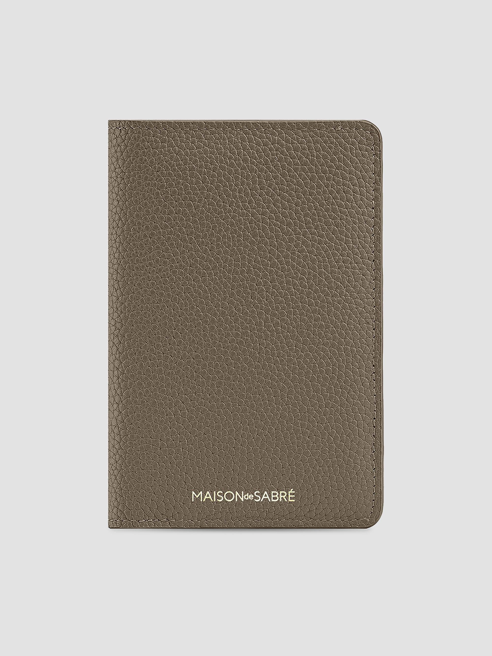 Maison de Sabre Leather Passport Holder - Cashmere Matcha | Thumbnail 5