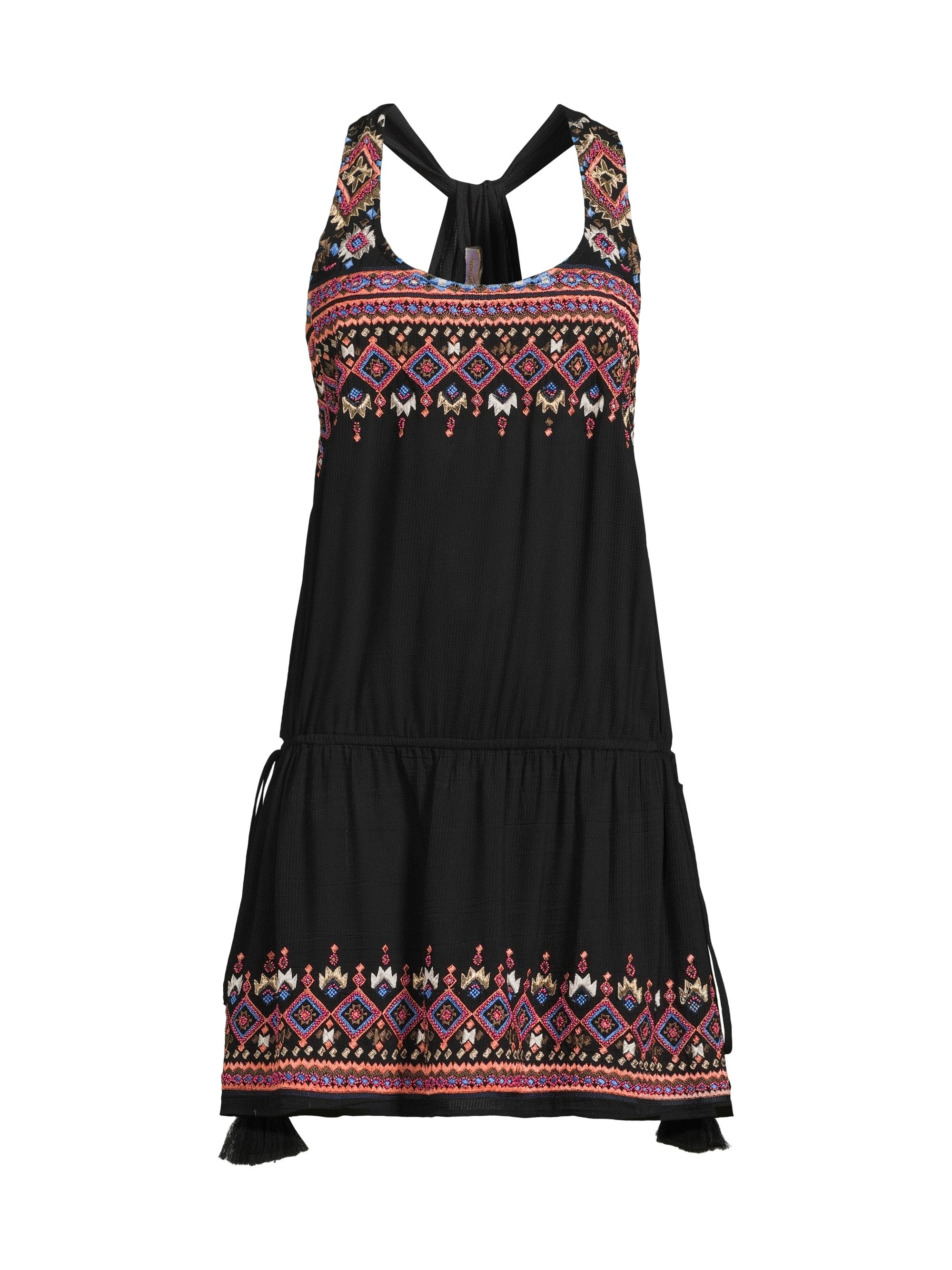 Ramy Brook Women's Zayden Embroidered Sleeveless Minidress - Black Multi
