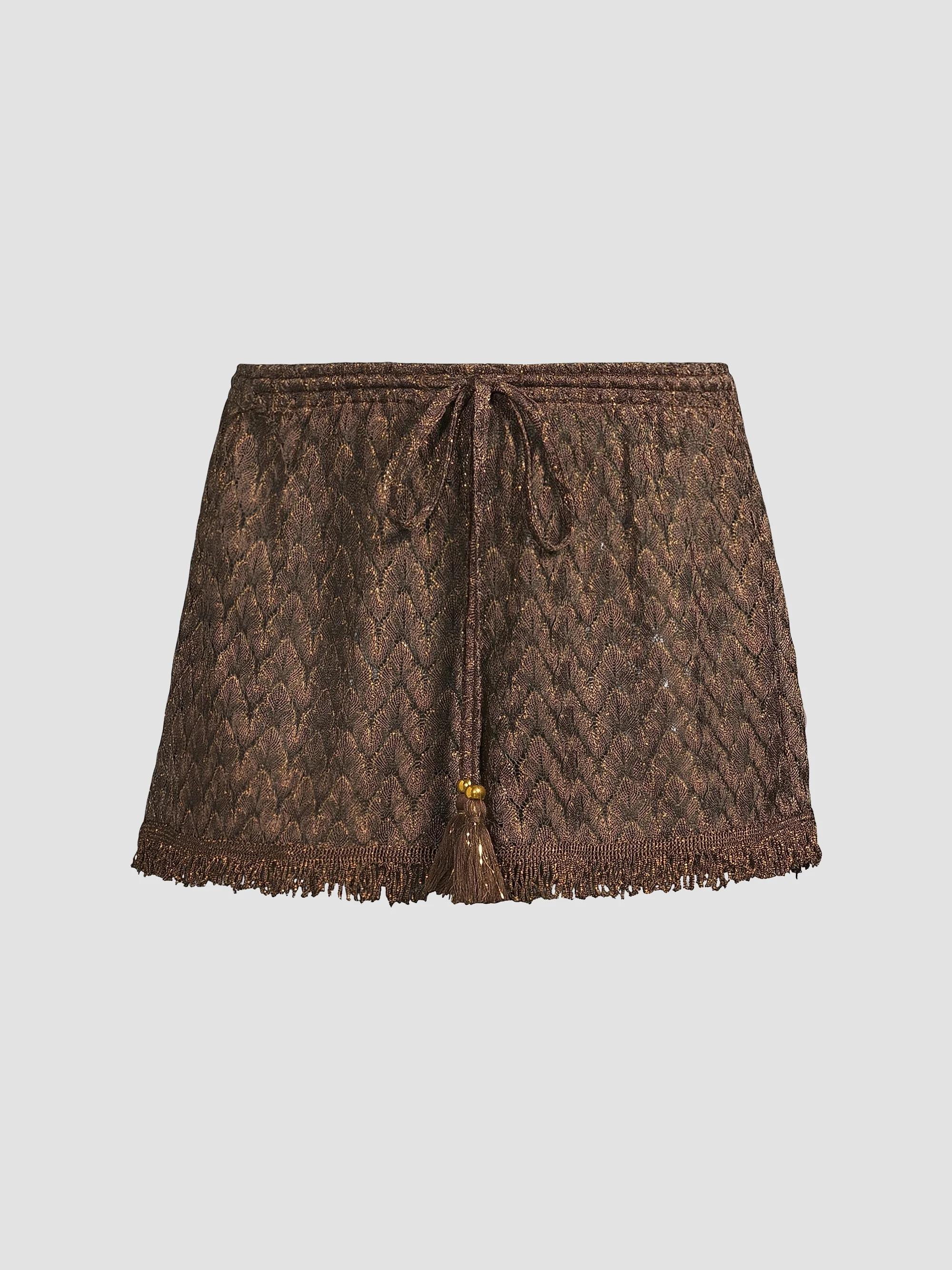 Ramy Brook Mina Fringed Chevron Shorts | Saks Fifth Avenue