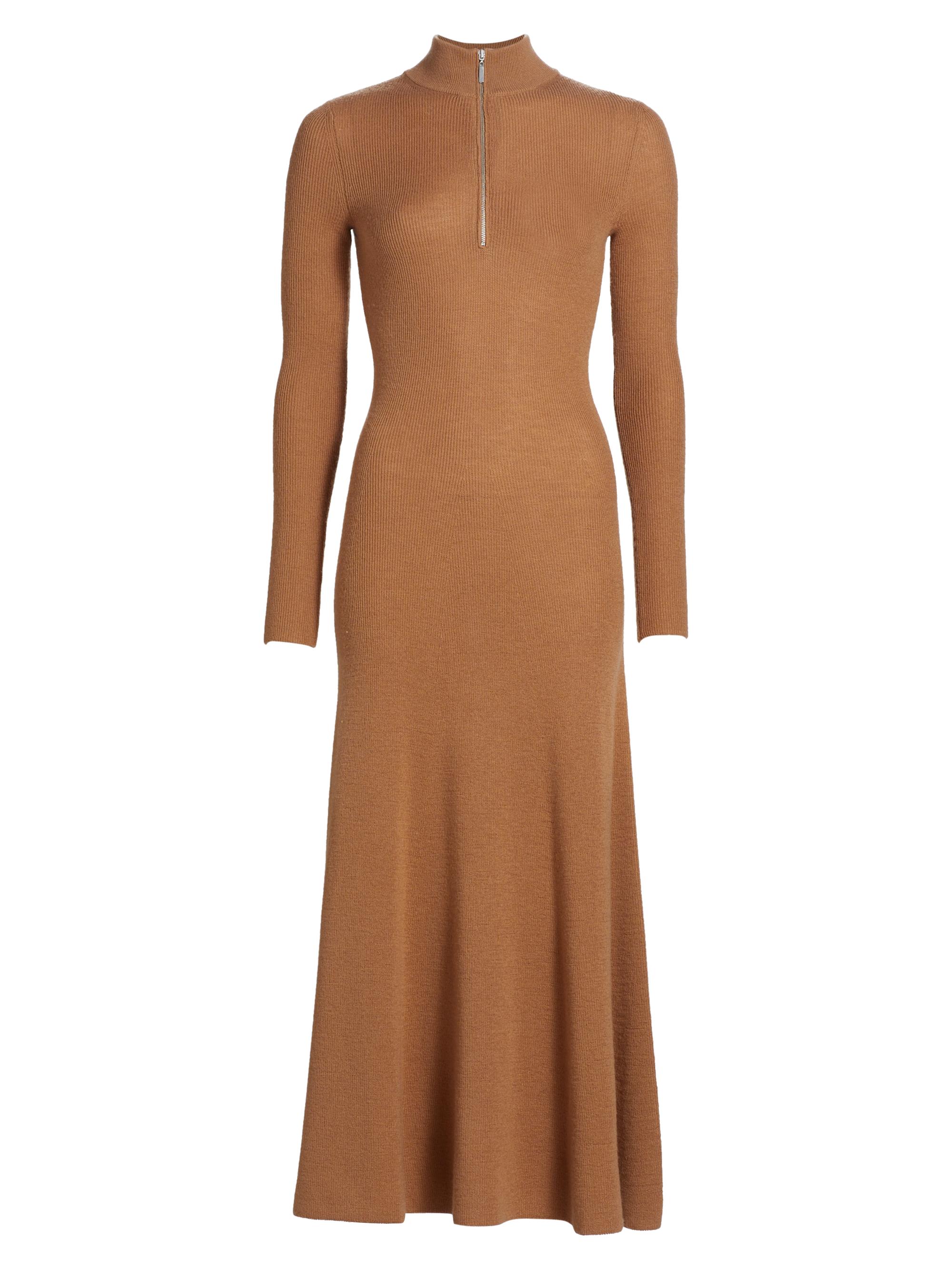Rosetta Getty Ribbed Wool Turtleneck Maxi Dress Saks Fifth Avenue