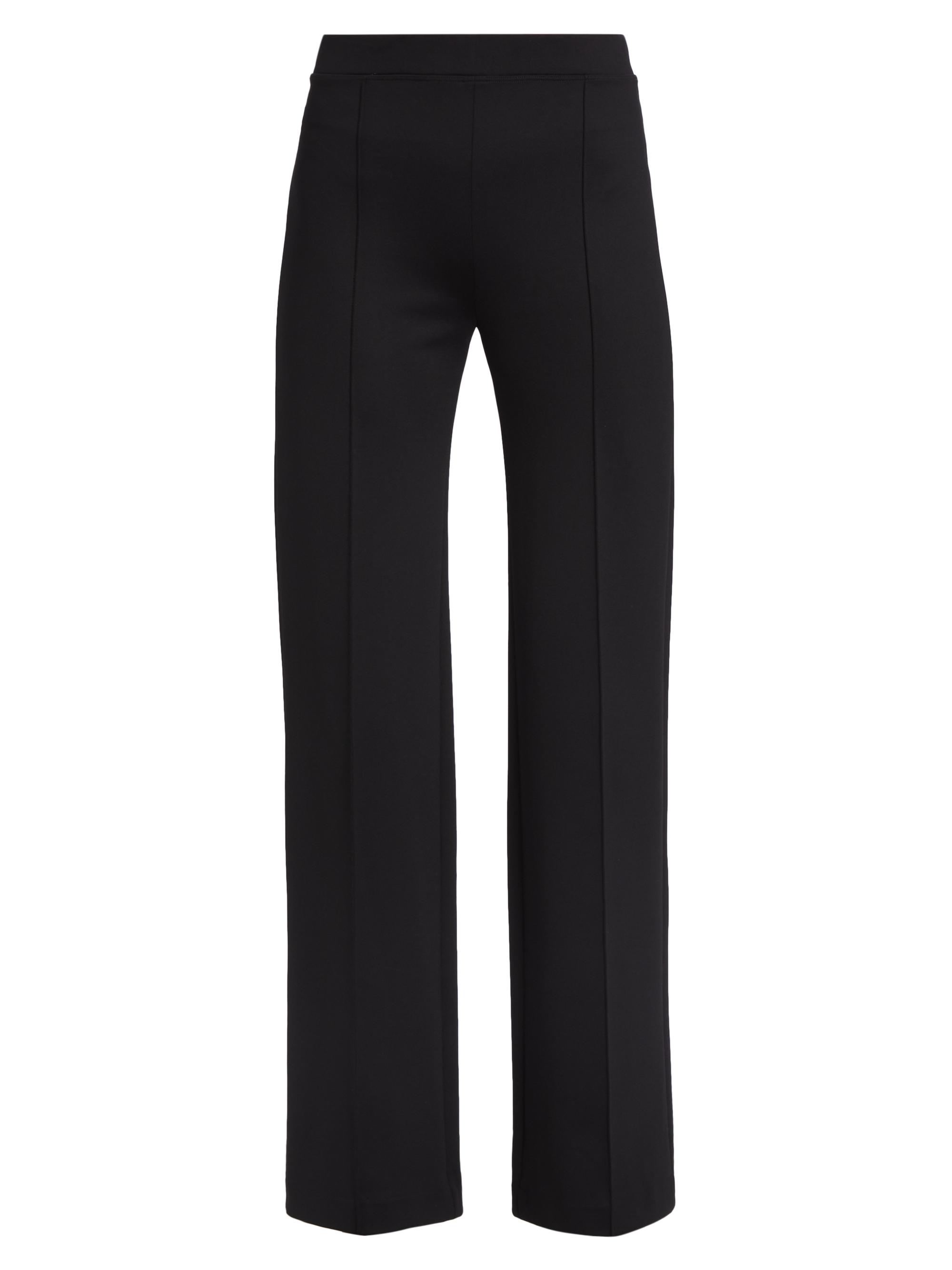 Rosetta Getty Women's Scuba Pintuck Straight-Leg Pants - Black