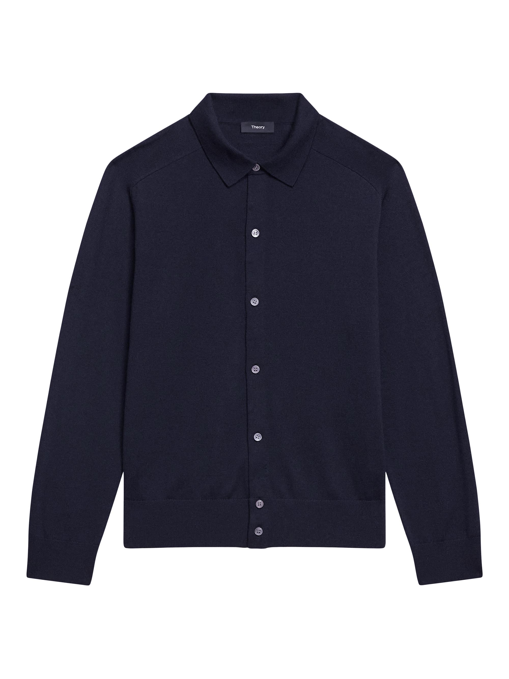 Theory Men's Regal Merino Button-Front Cardigan - Baltic