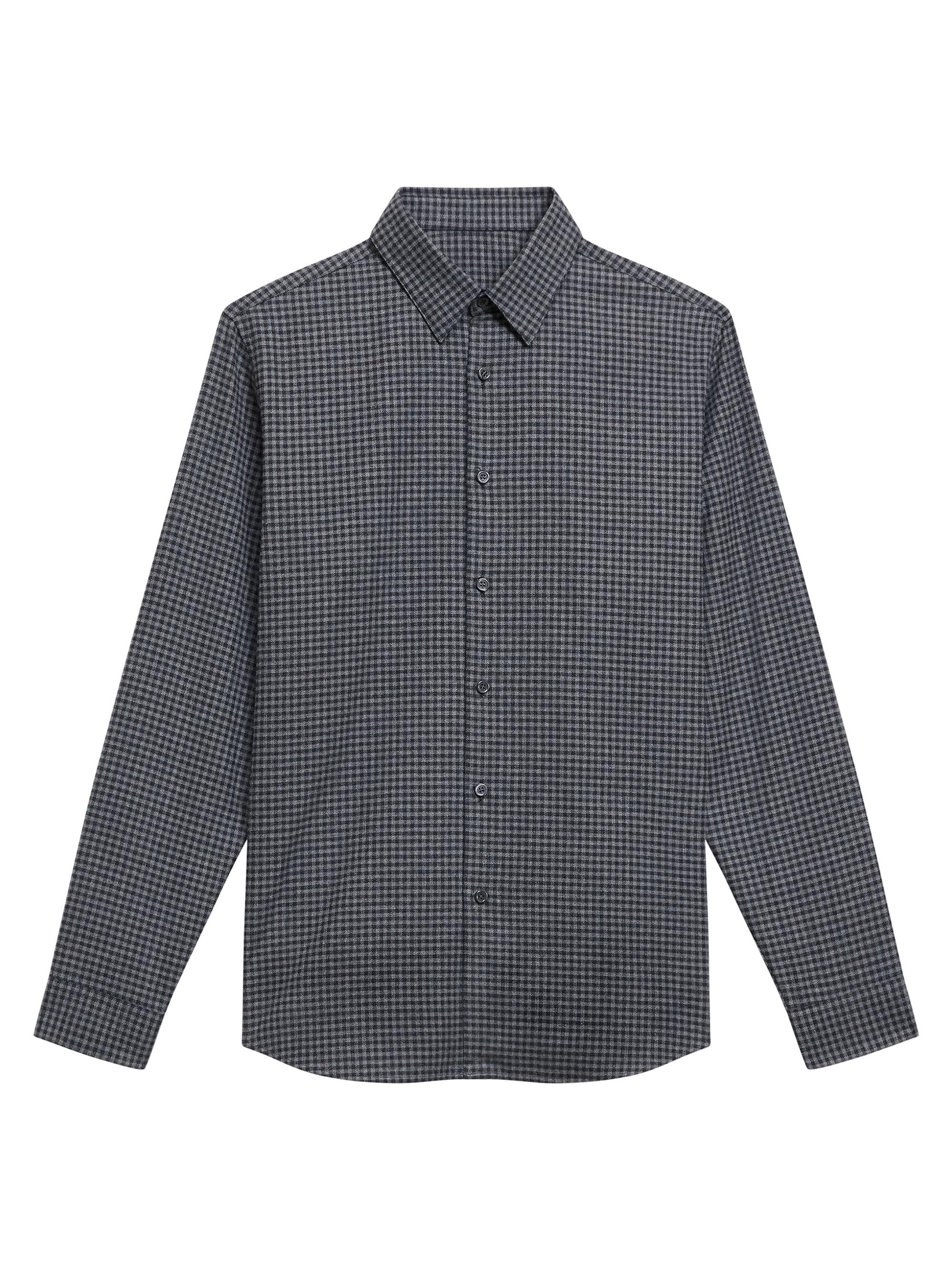 Theory Men's Irving Gingham Button-Up Shirt - Charcoal Multi