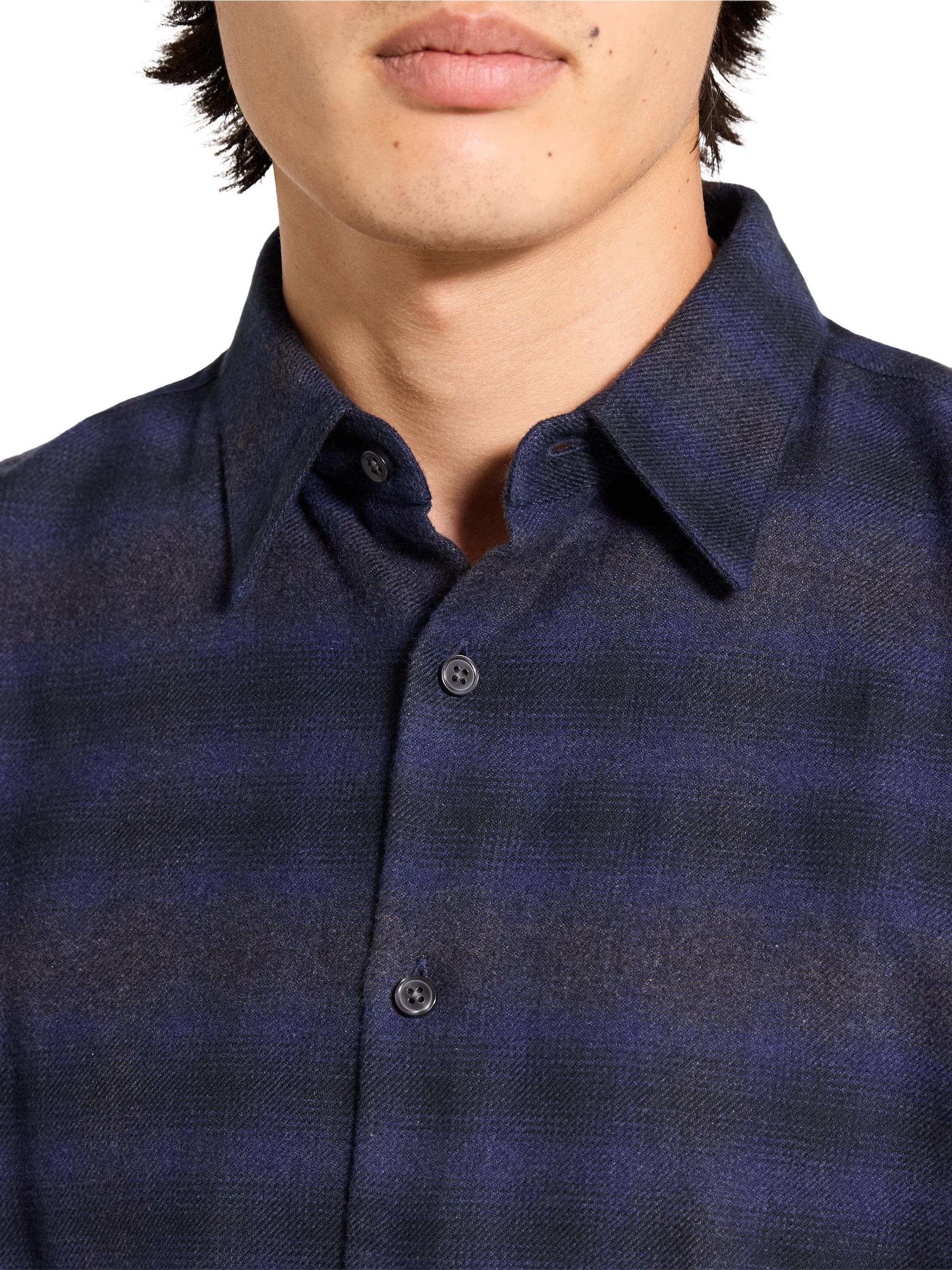 Theory Irving Shadow Plaid Flannel Shirt | Saks Fifth Avenue