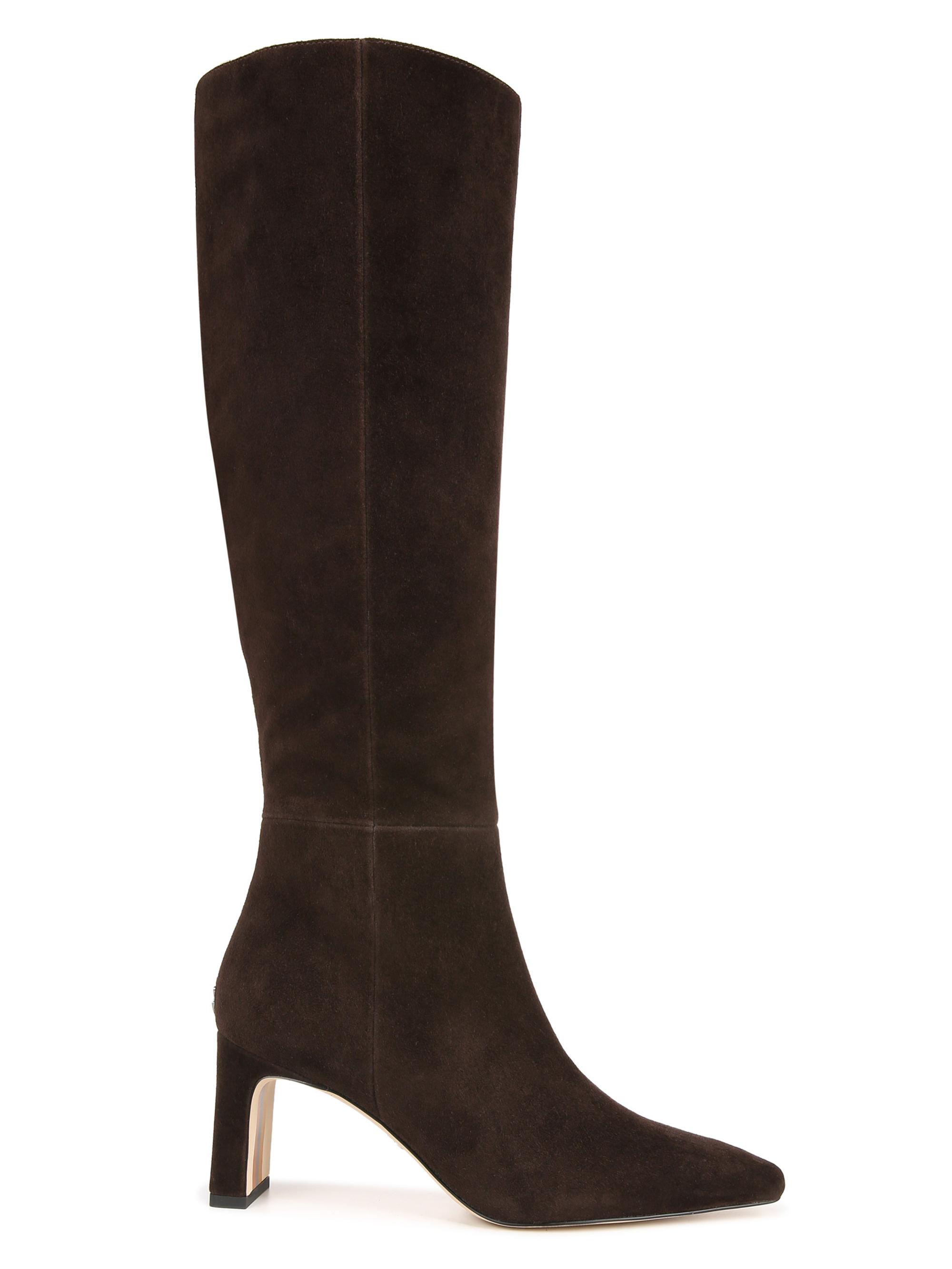 Sam Edelman Women's Sylvia 70MM Knee-High Wide-Calf Suede Boots - Chocolate Brown