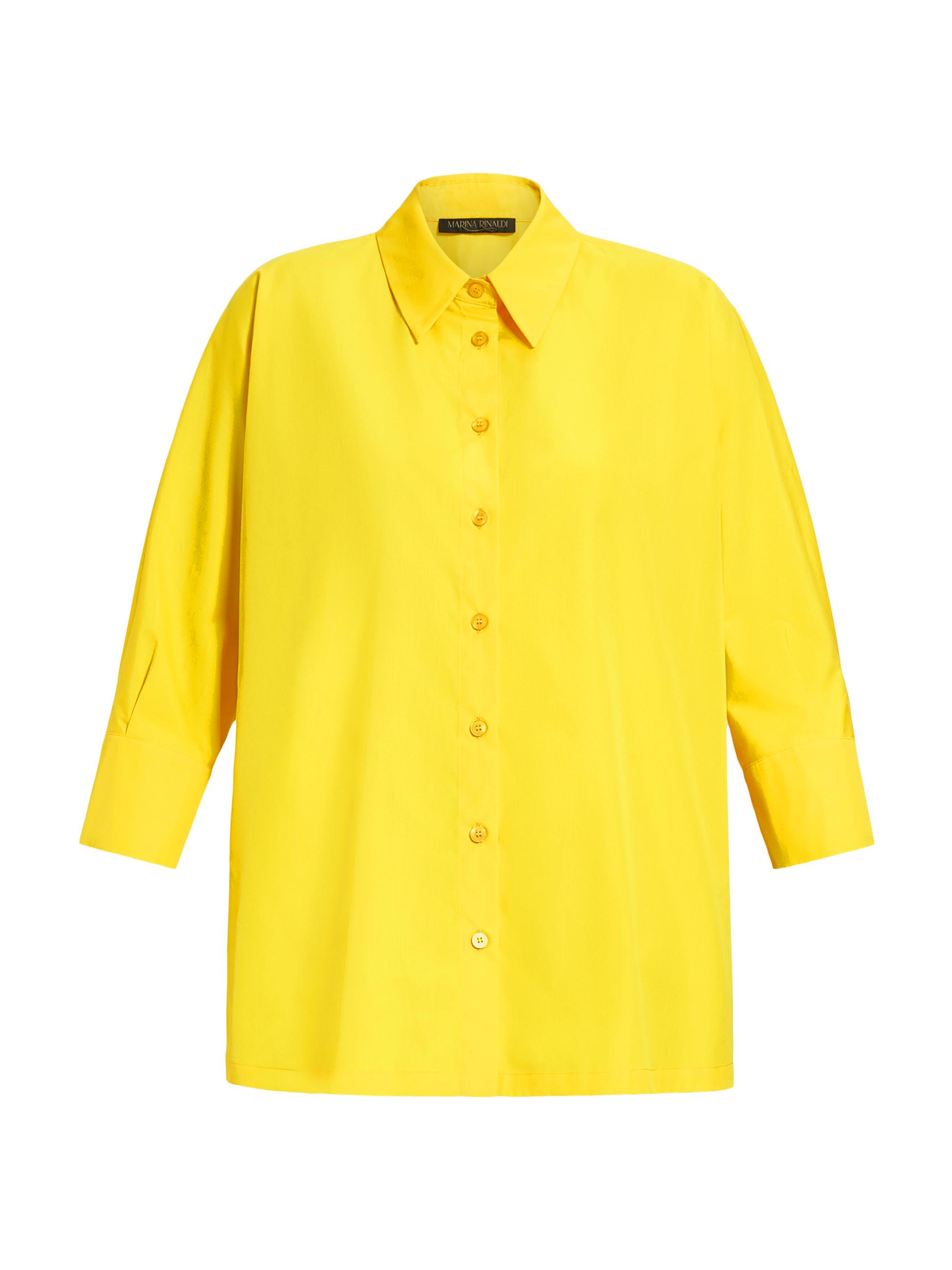 Marina Rinaldi Women's Arizona Poplin Oversized Blouse - Bright Yellow