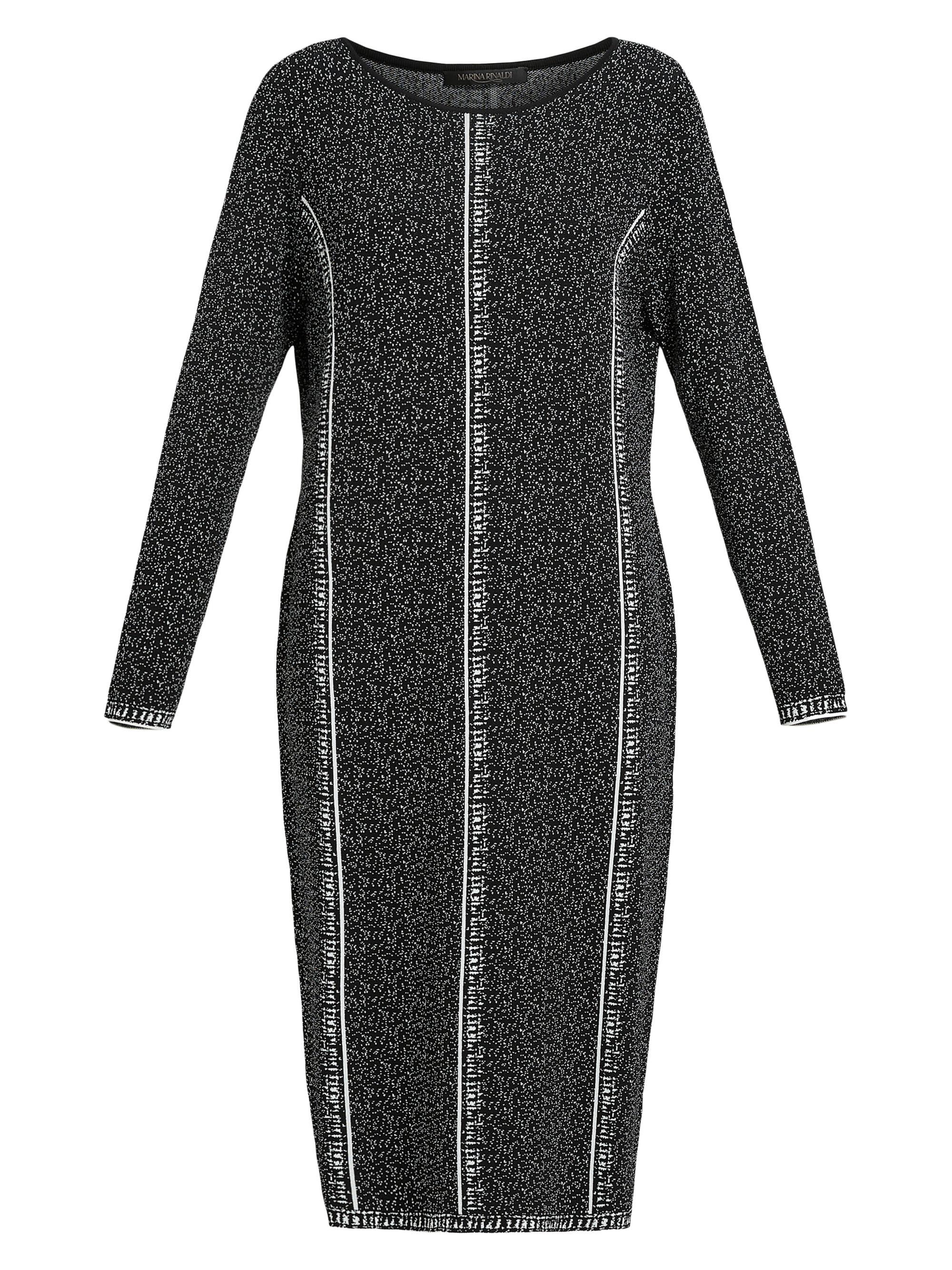 Marina Rinaldi Women's Plus Tantalo Jacquard Dress - Black White