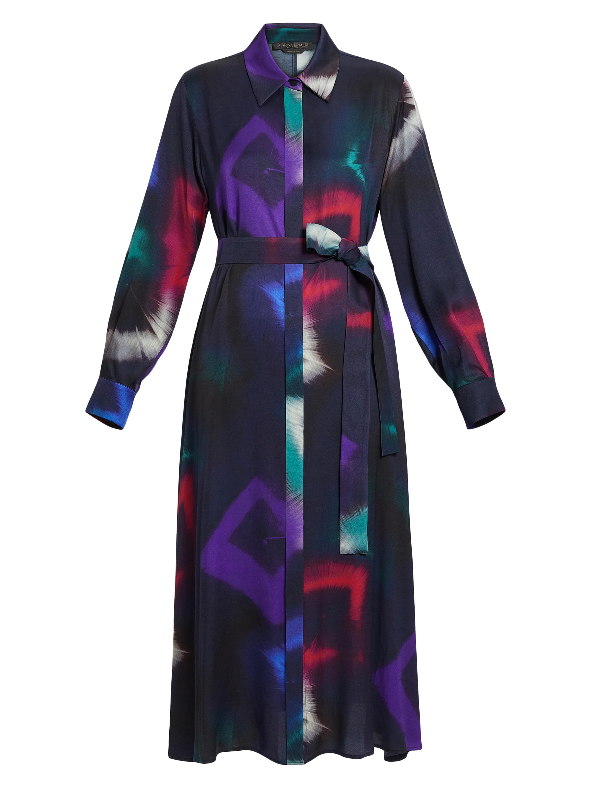 Marina Rinaldi Women's Printed Pontile Twill Shirtdress - Black
