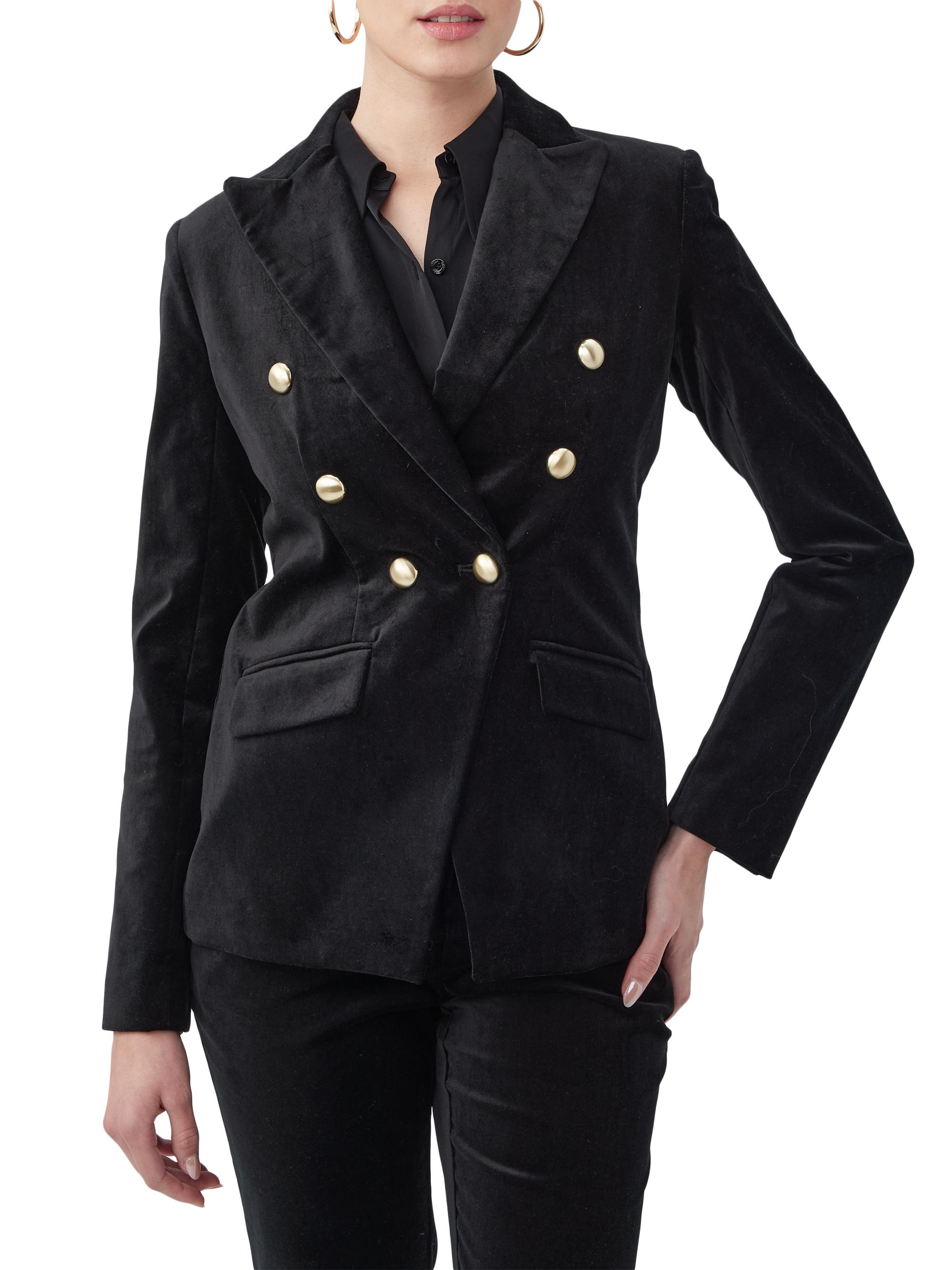 Trina Turk Women's Midlands Double-Breasted Jacket - Black