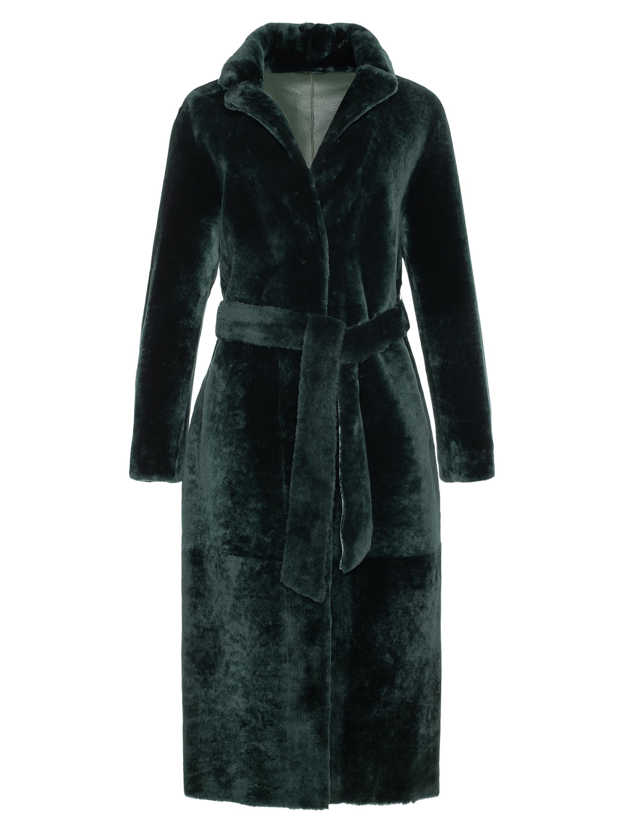 Gorski Women's Select Shearling Lamb Coat with Belt - Beige