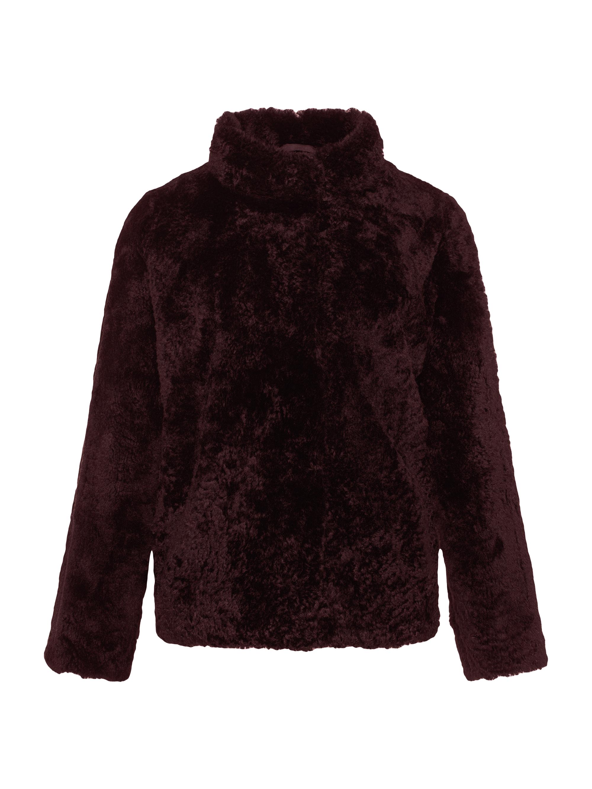 Gorski Women's Select Sheared Cashmere Goat Jacket - Burgundy