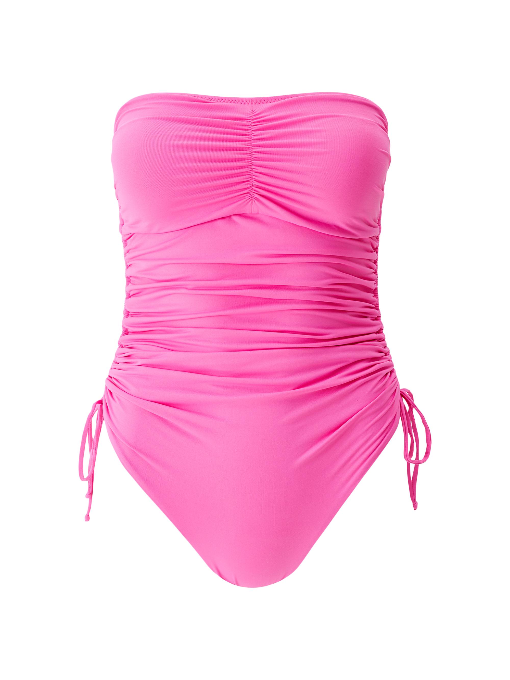 Melissa Odabash Women's Sydney Ruched Strapless Bandeau One-Piece Swimsuit - Watermelon