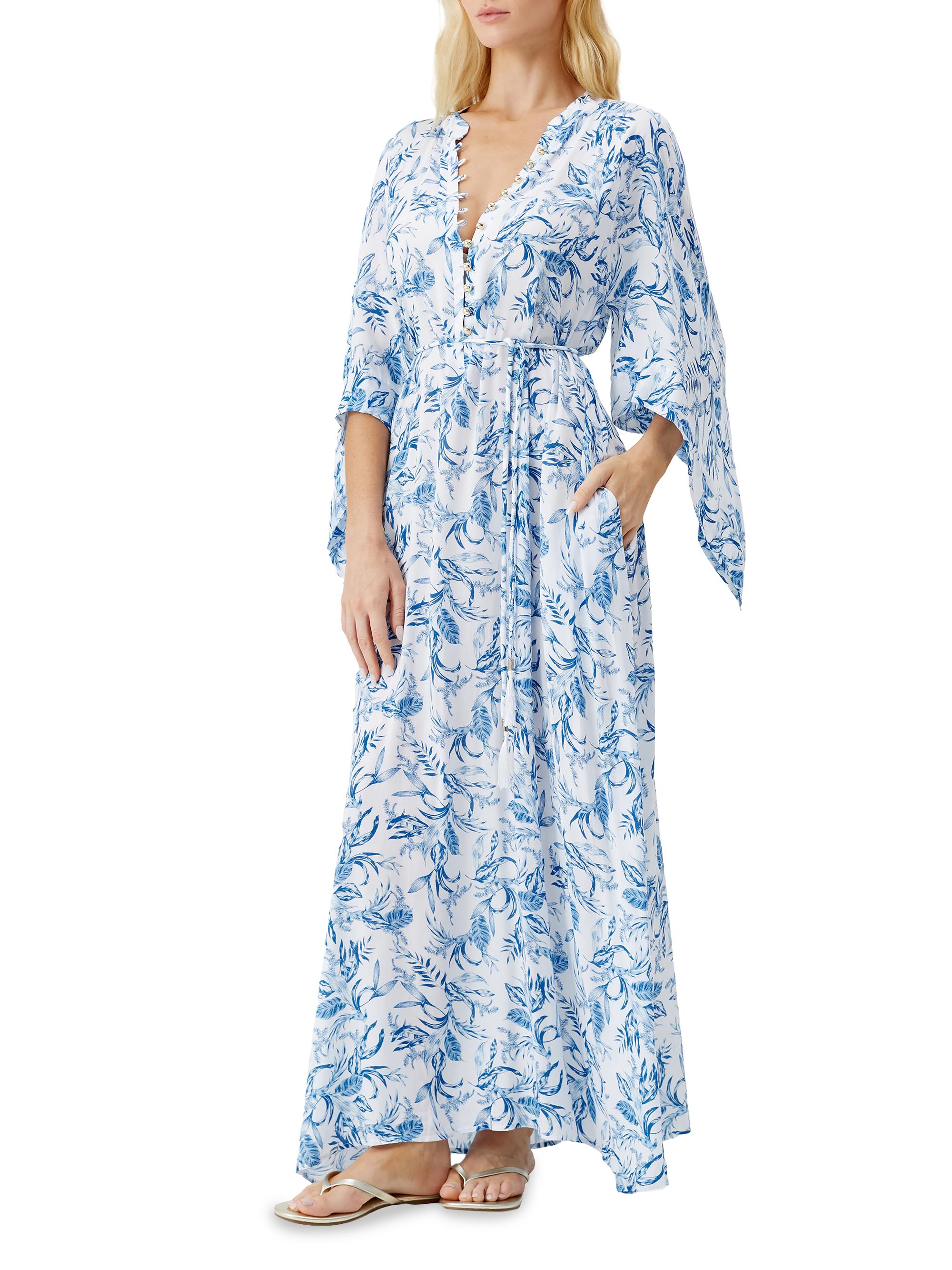 Melissa Odabash Edith Botanical Maxi Caftan | Saks Fifth Avenue