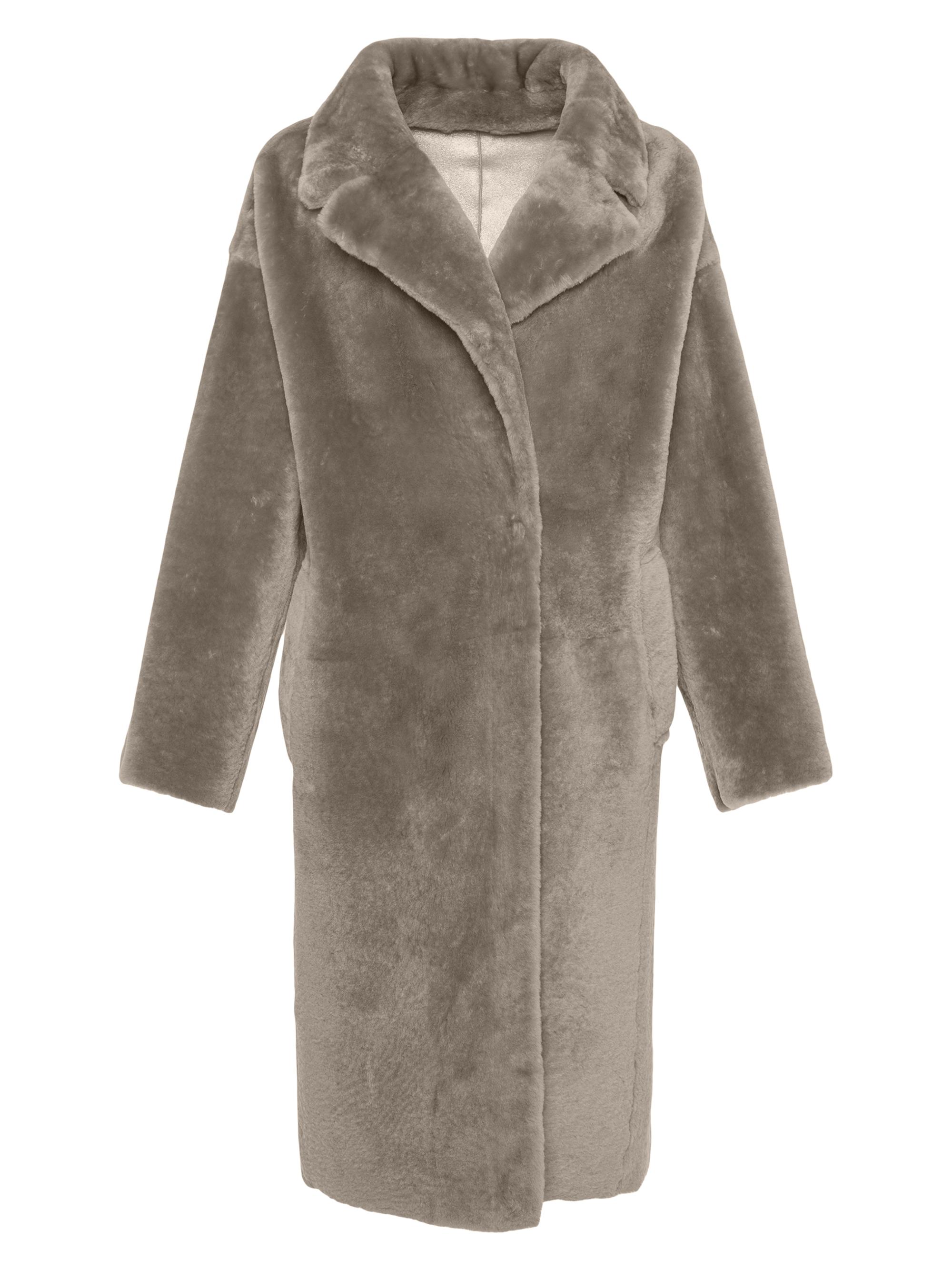 Gorski Women's Select Shearling Lamb Short Coat - Light Gray