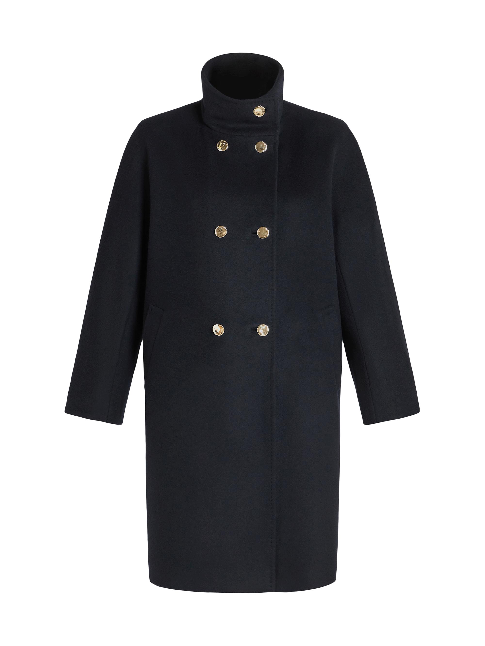 Marina Rinaldi Women's 2A Uscita Baschi Wool Cocoon Coat - Midnight Blue