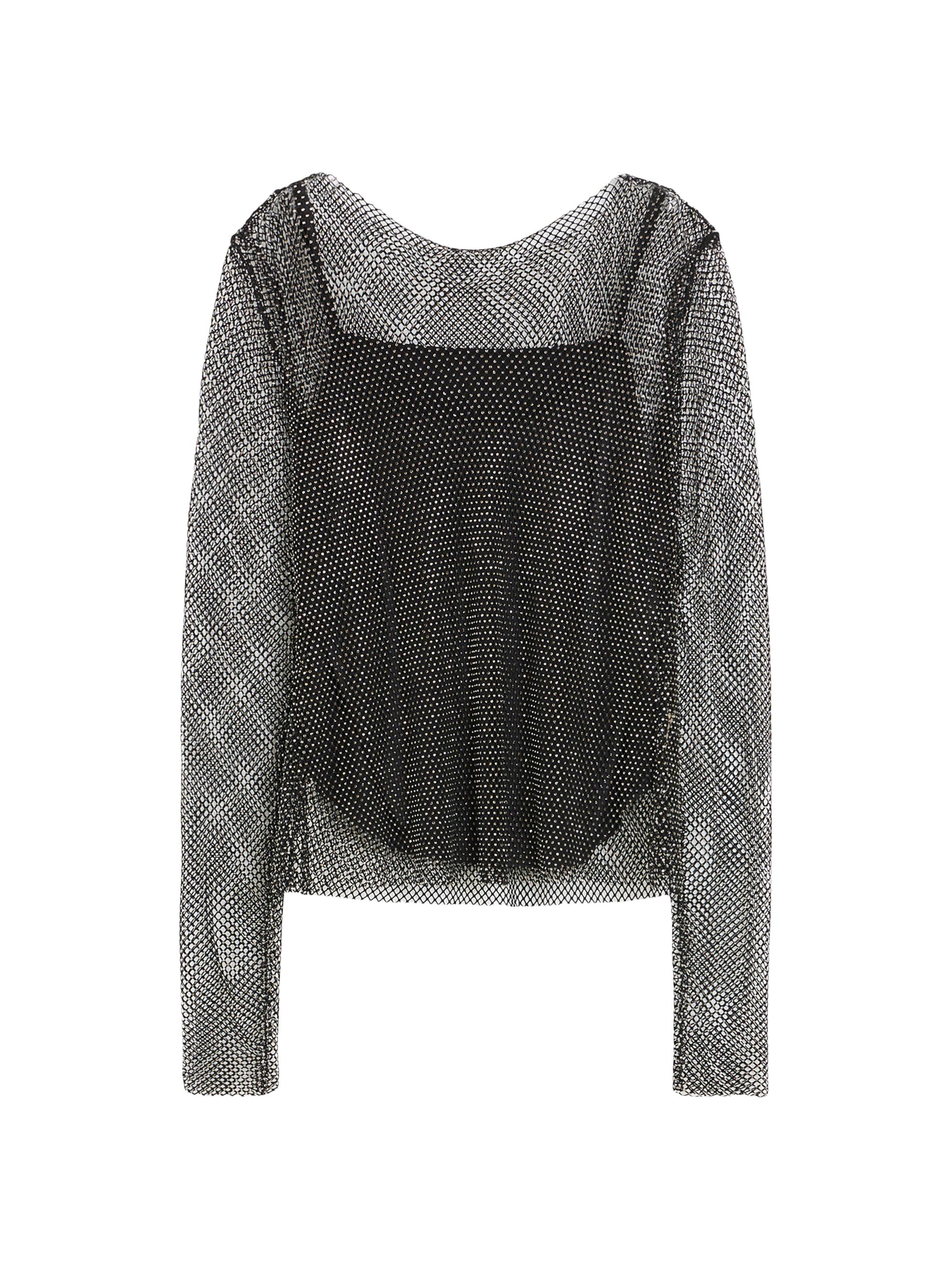 Marina Rinaldi Women's 2A Uscita Agostin Mesh Top - Black