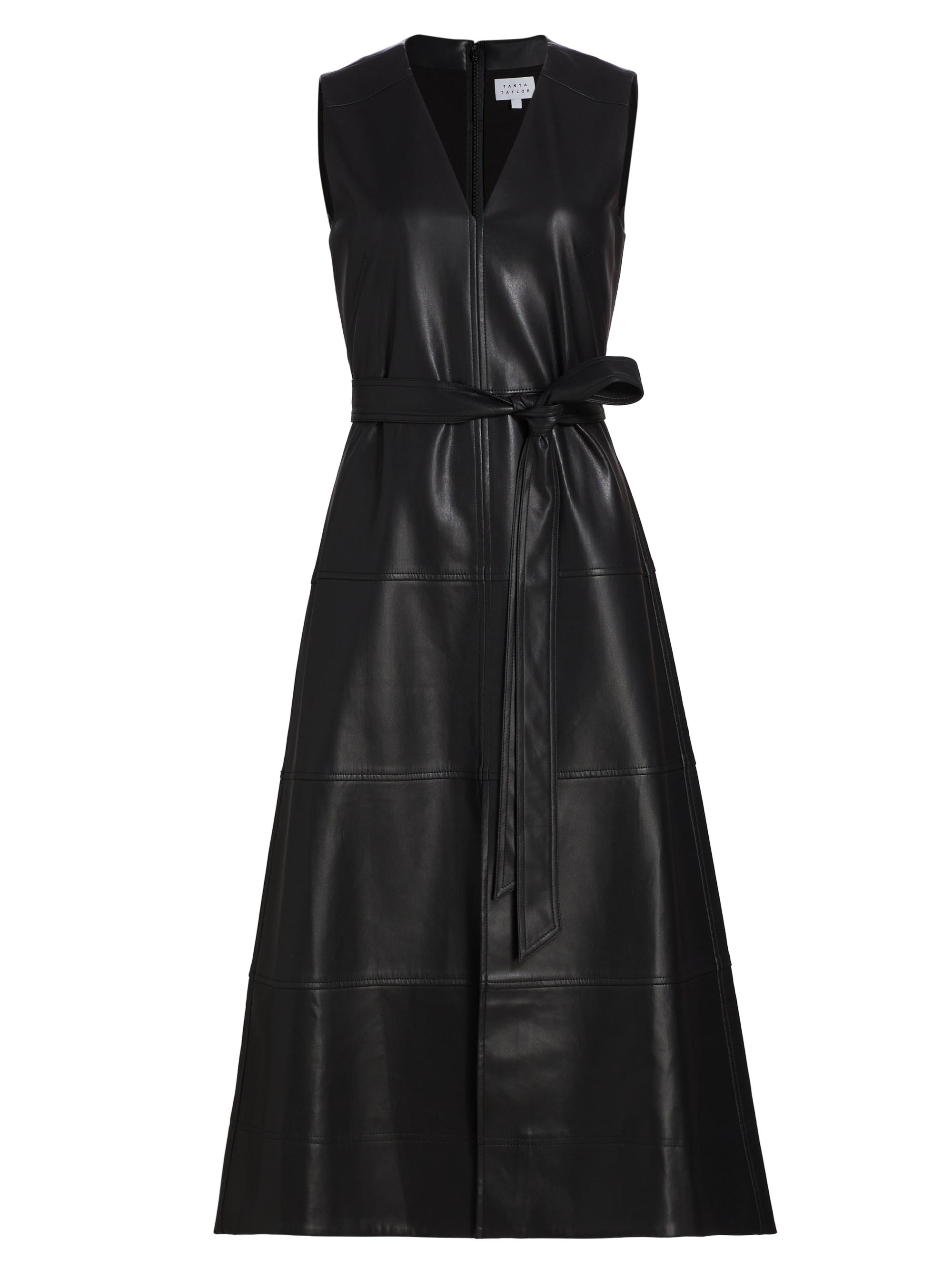 Tanya Taylor Women's Reinella Faux Leather Dress - Black