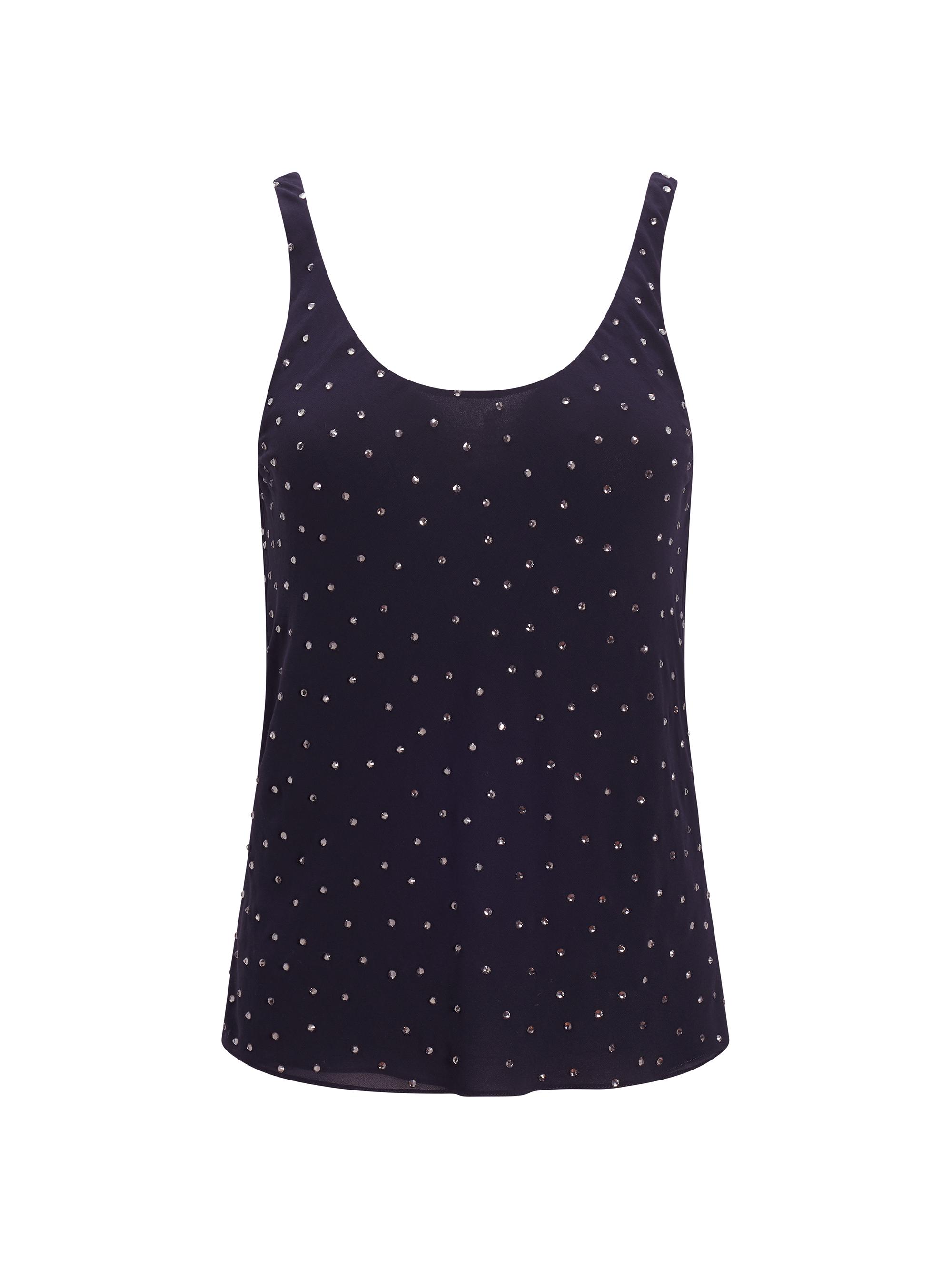 Altuzarra Women's Leitzel Embellished Sleeveless Top - Navy
