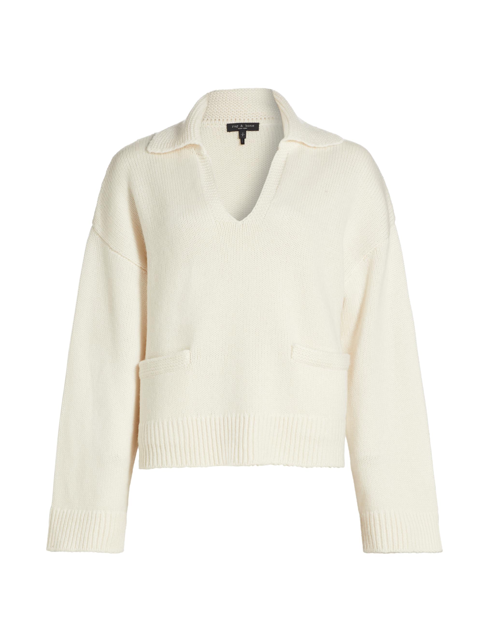 rag & bone Women's Danica Wool & Cashmere Polo Sweater -