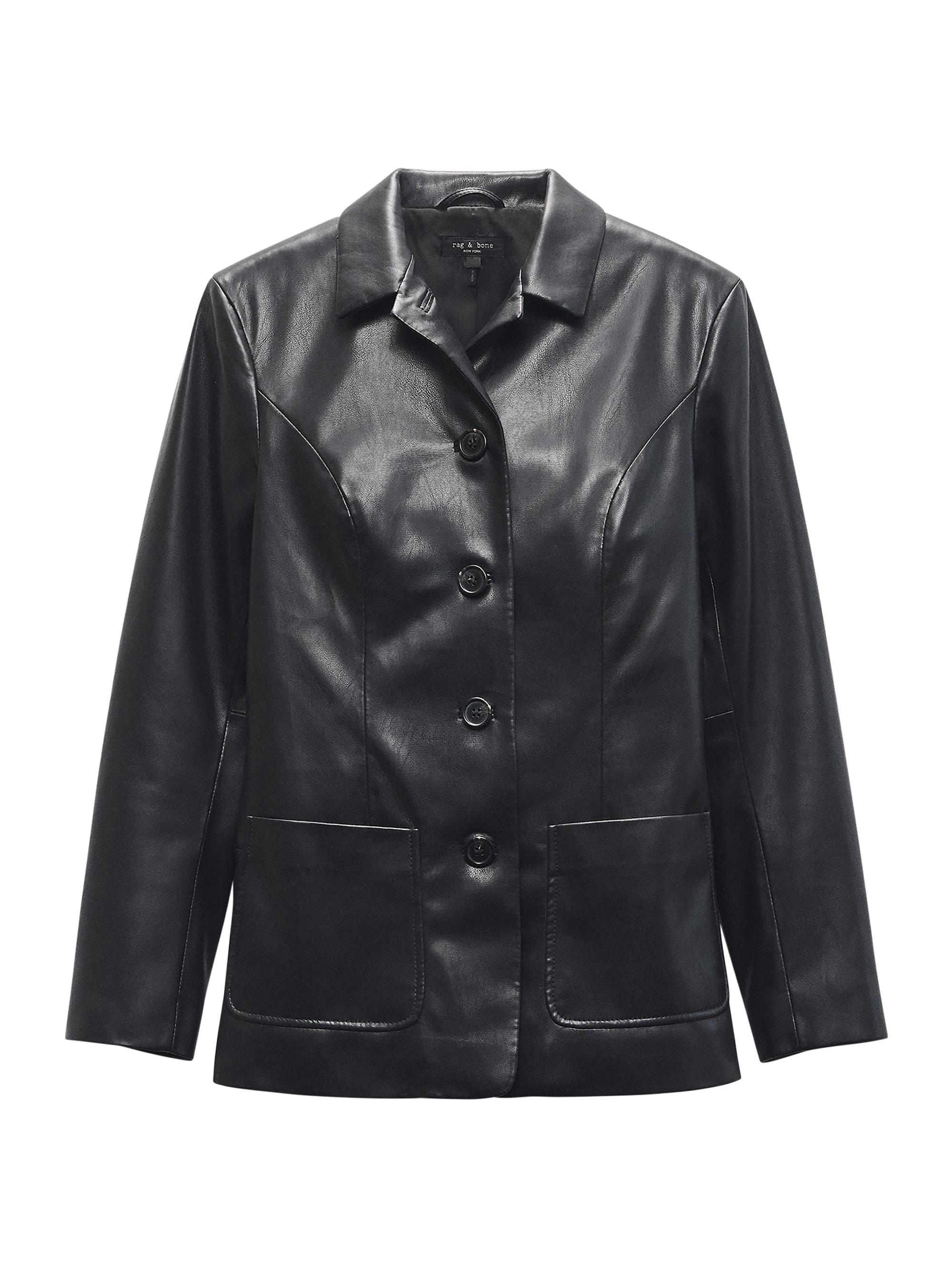 rag & bone Slade Leather Long Blazer | Saks Fifth Avenue