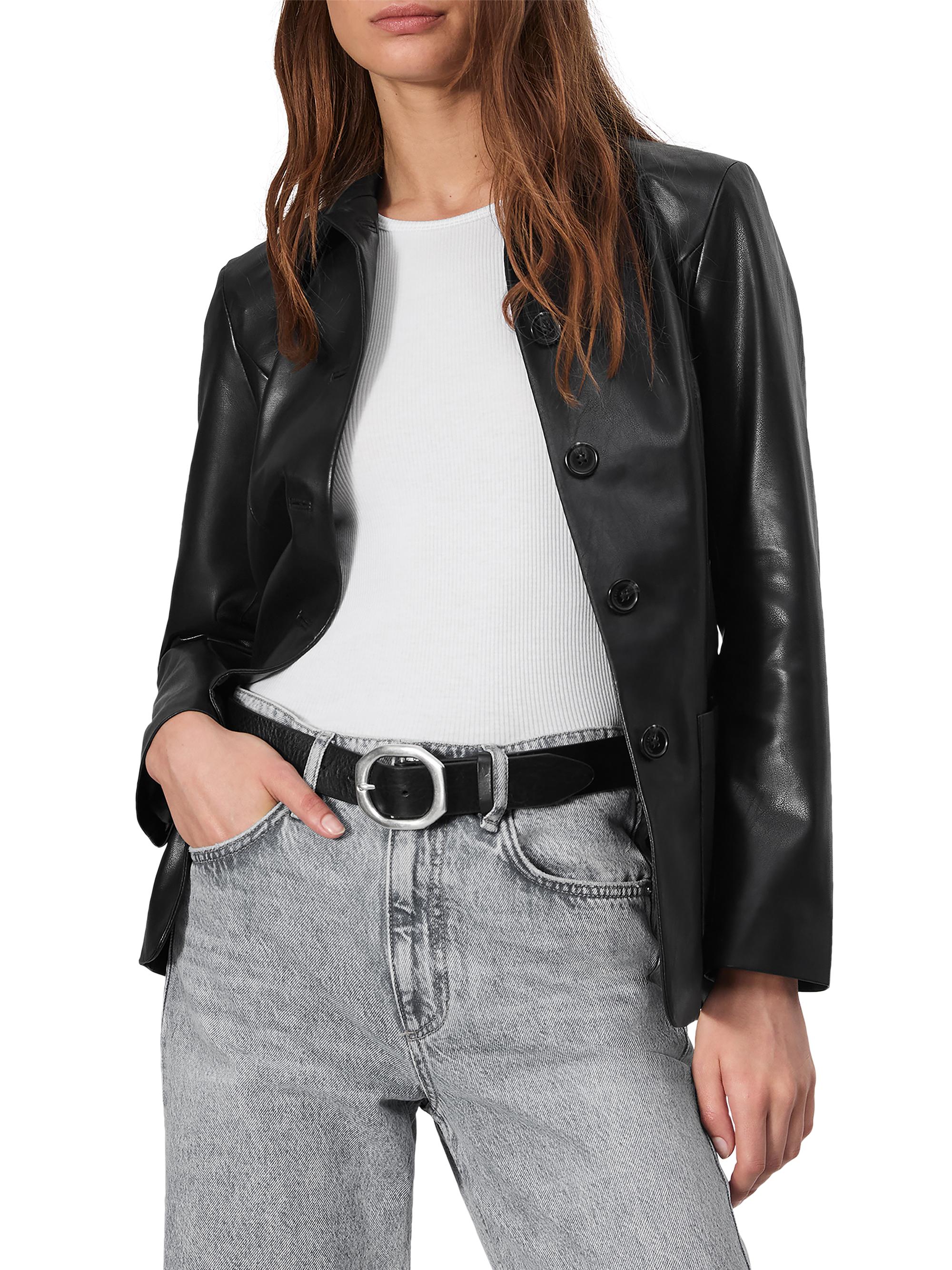 rag & bone Drew Faux Leather Blazer | Saks Fifth Avenue