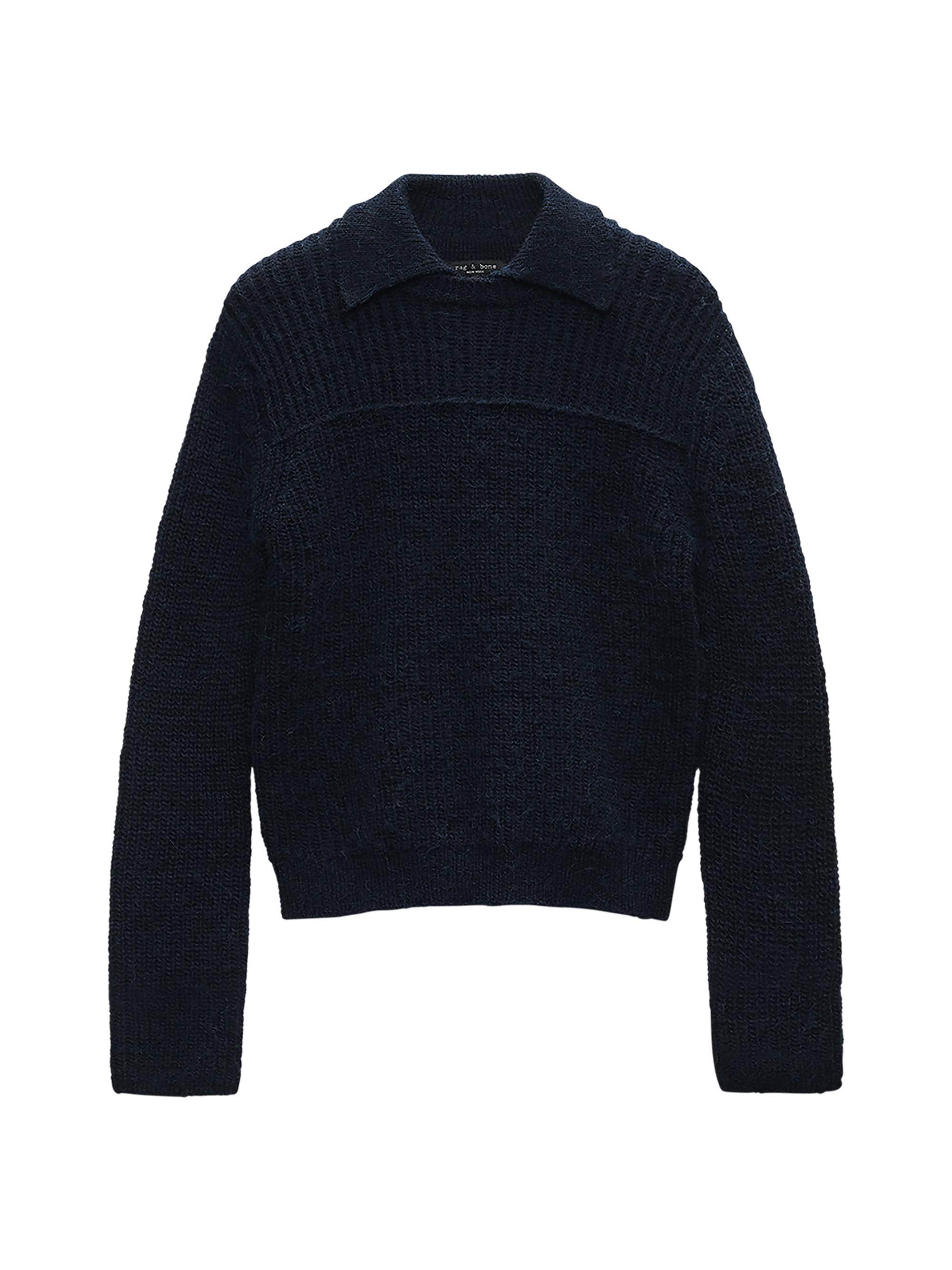 rag & bone Women's Madix Ribbed Wool & Alpaca Polo -