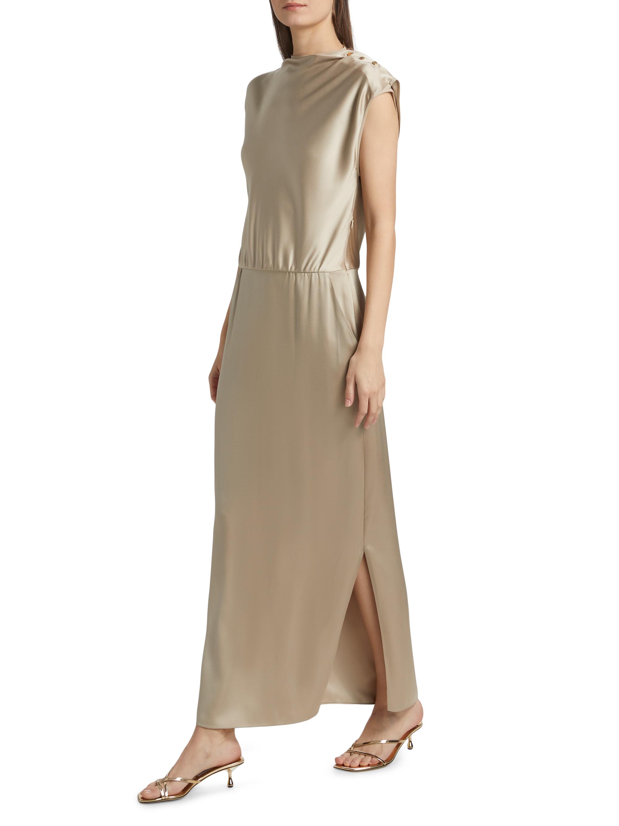 Giorgio Armani Double Silk Satin Dress | Saks Fifth Avenue