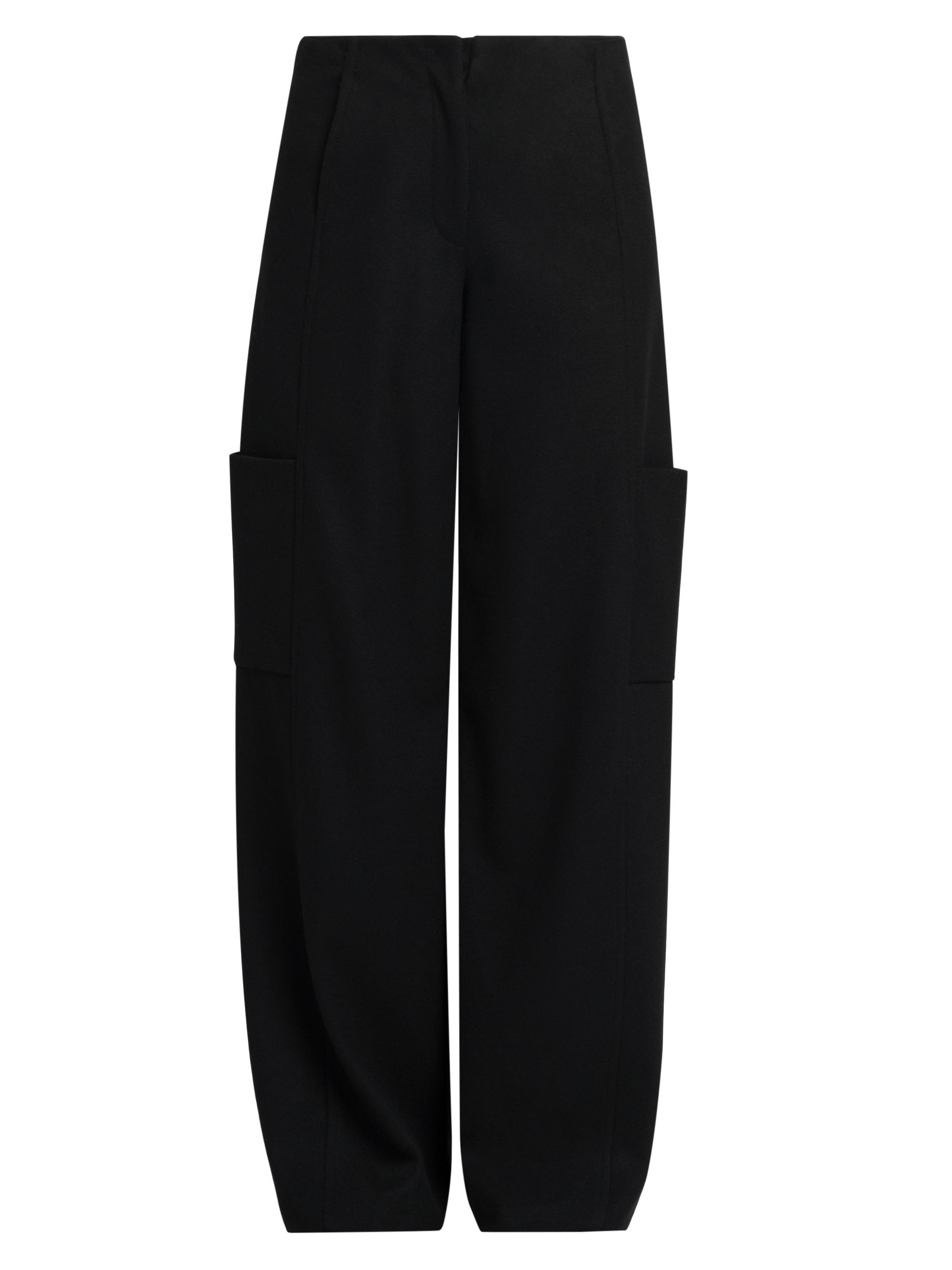 Giorgio Armani Women's Double-Faced Wool Utility Pants - Black Beauty