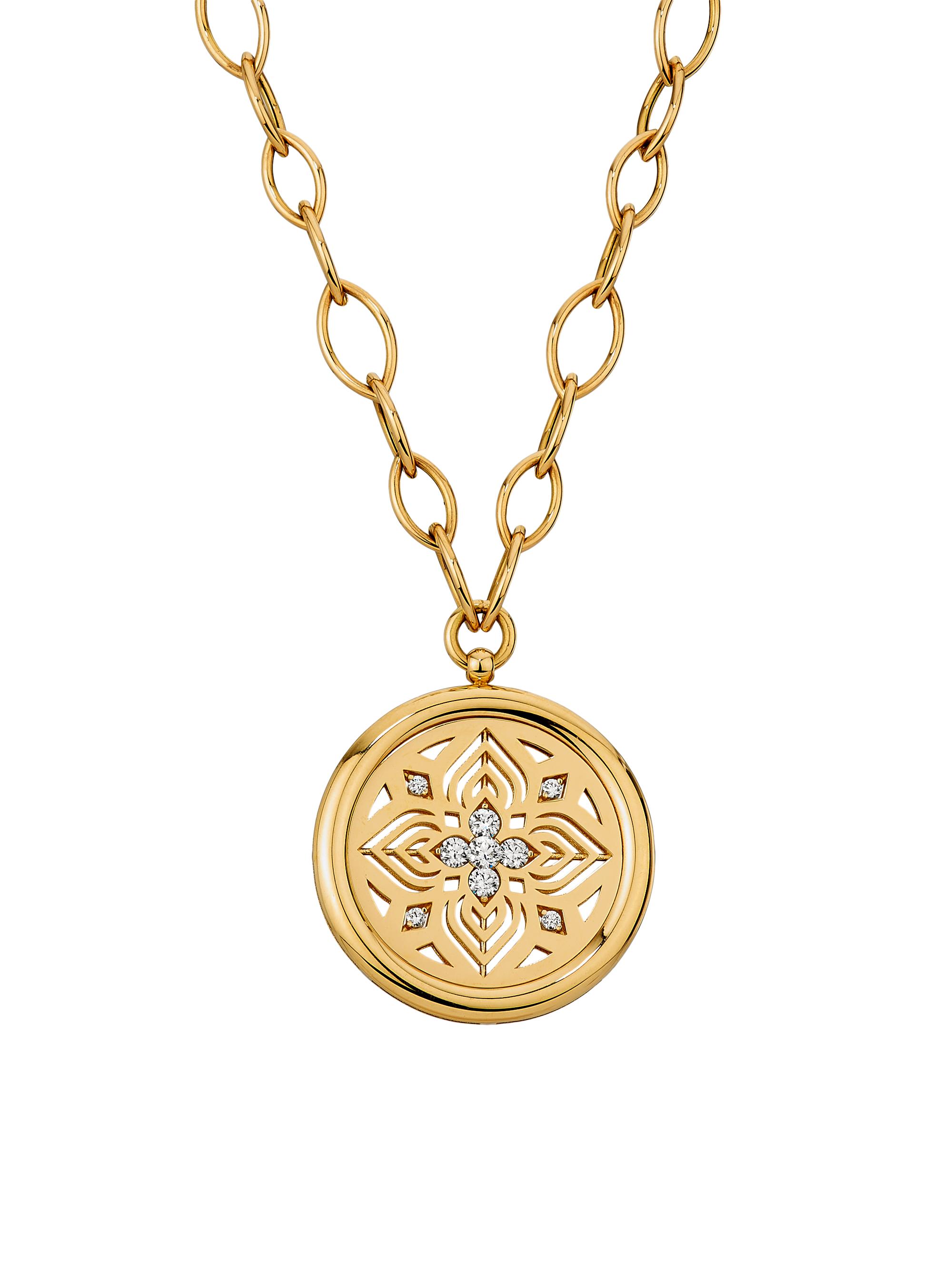 Roberto Coin Women's Arabesque 18K Yellow Gold & 0.32 TCW Diamond Necklace - Yellow Gold