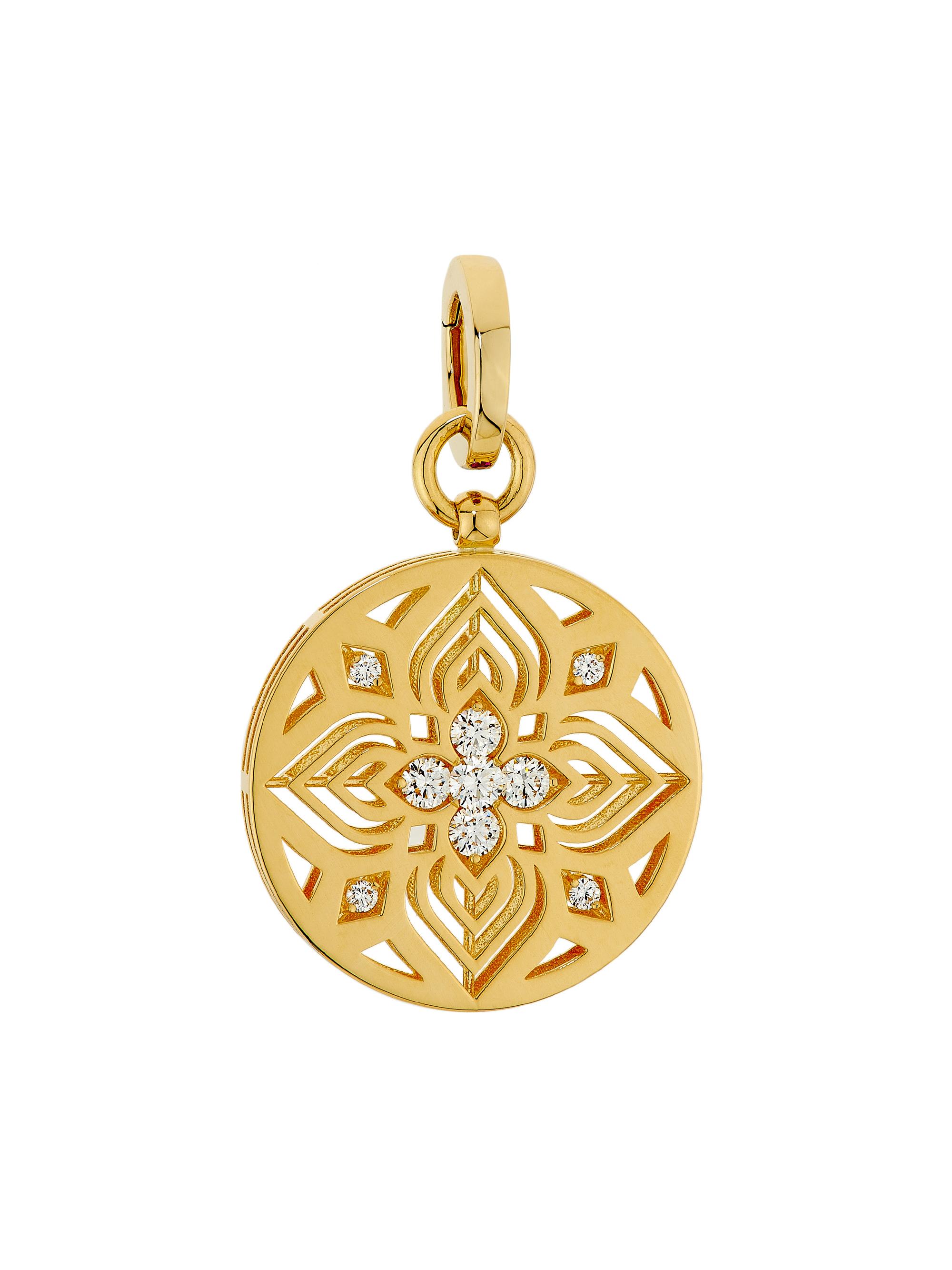 Roberto Coin Women's Arabesque 18K Yellow Gold & 0.30 TCW Diamond Pendant - Yellow Gold