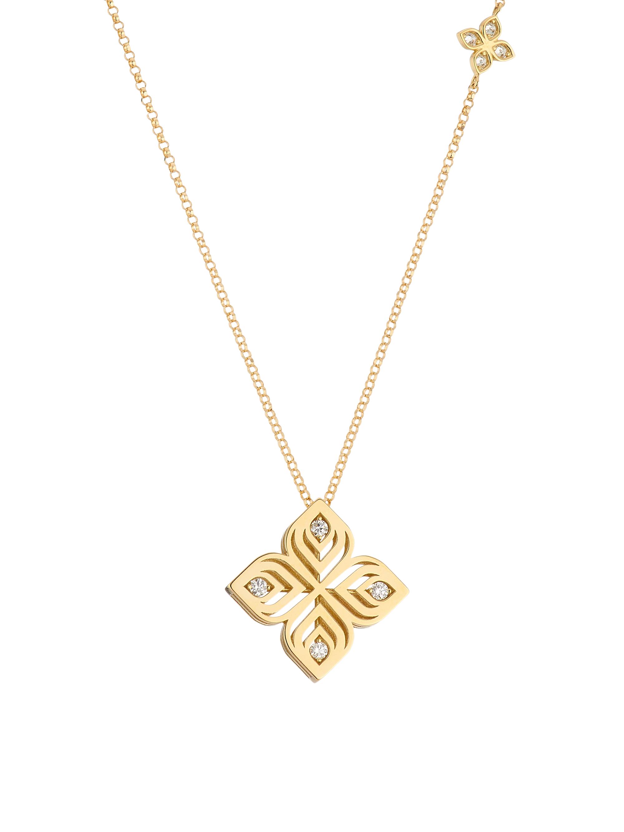Roberto Coin Women's Arabesque 18K Yellow Gold & 0.10 TCW Diamond Necklace - Yellow Gold
