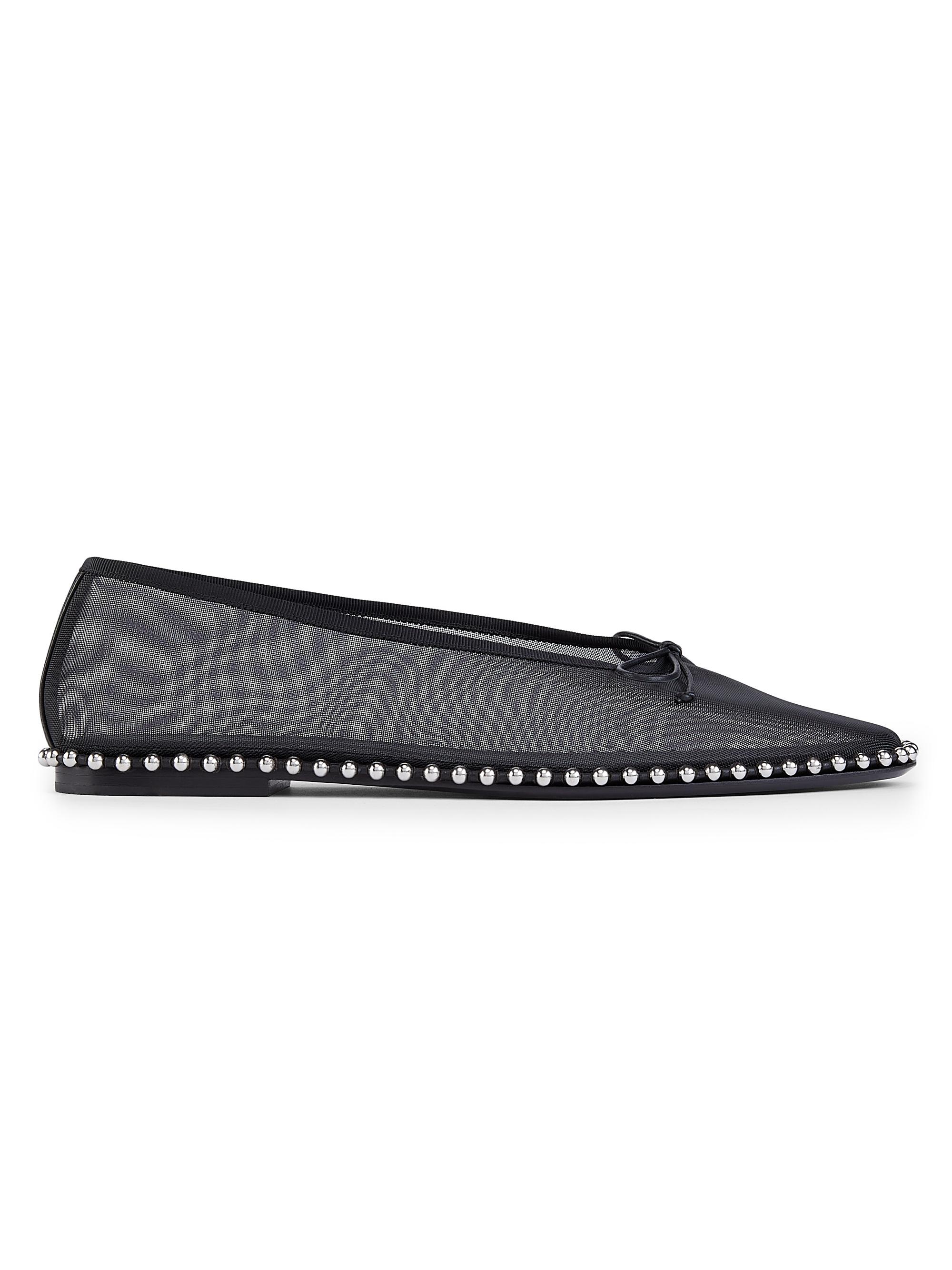 Alexander Wang Women's Lina Ballchain Mesh Flats - Black