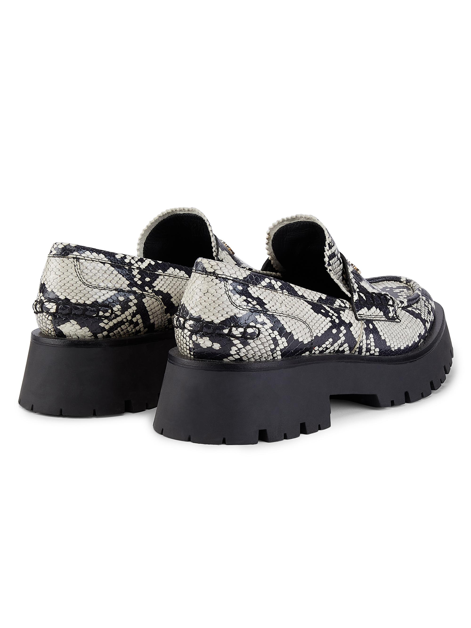 Alexander Wang Carter Snake-Print Leather Loafers | Saks Fifth Avenue