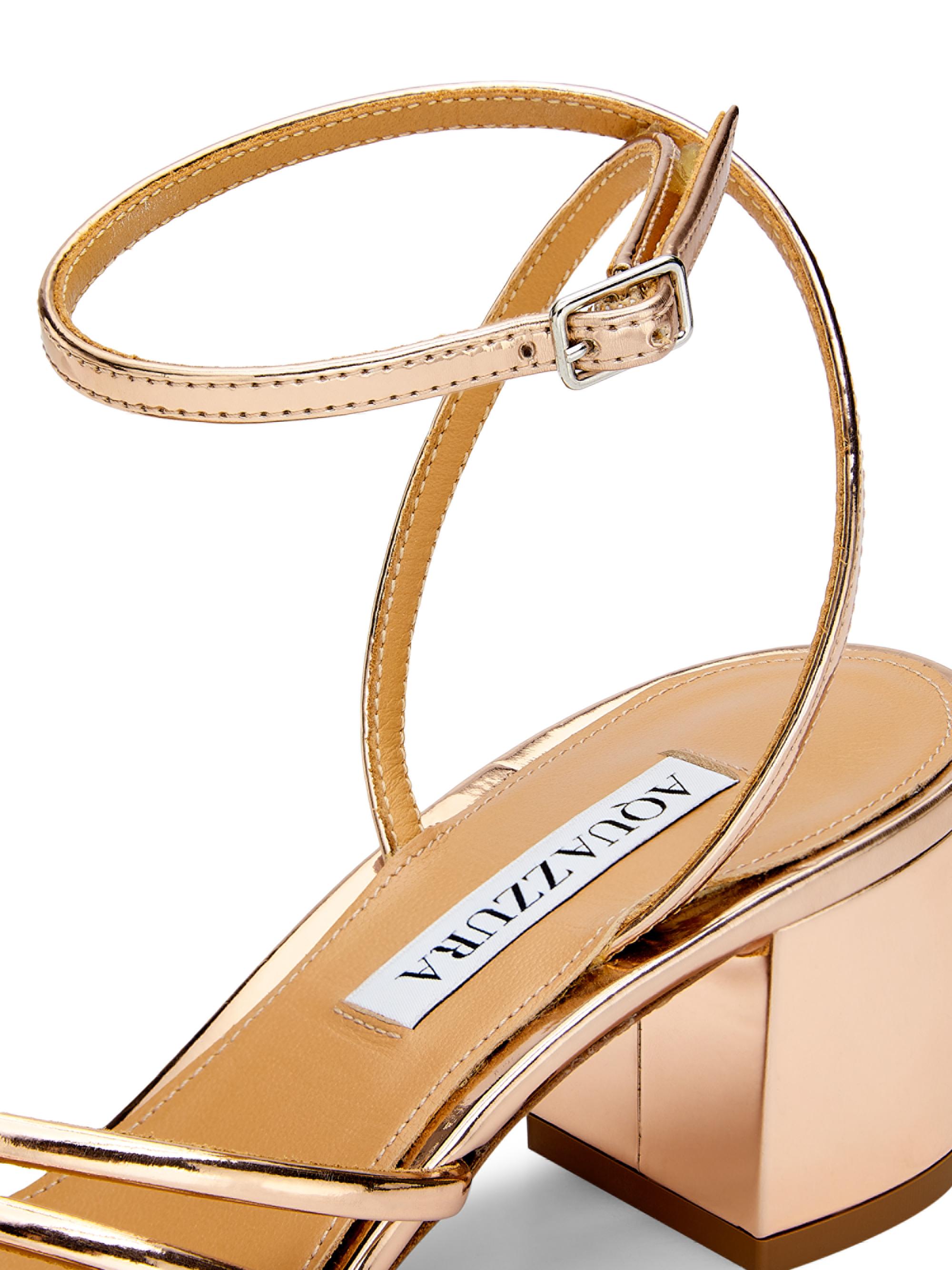 Aquazzura Latour 50MM Leather Sandals | Saks Fifth Avenue