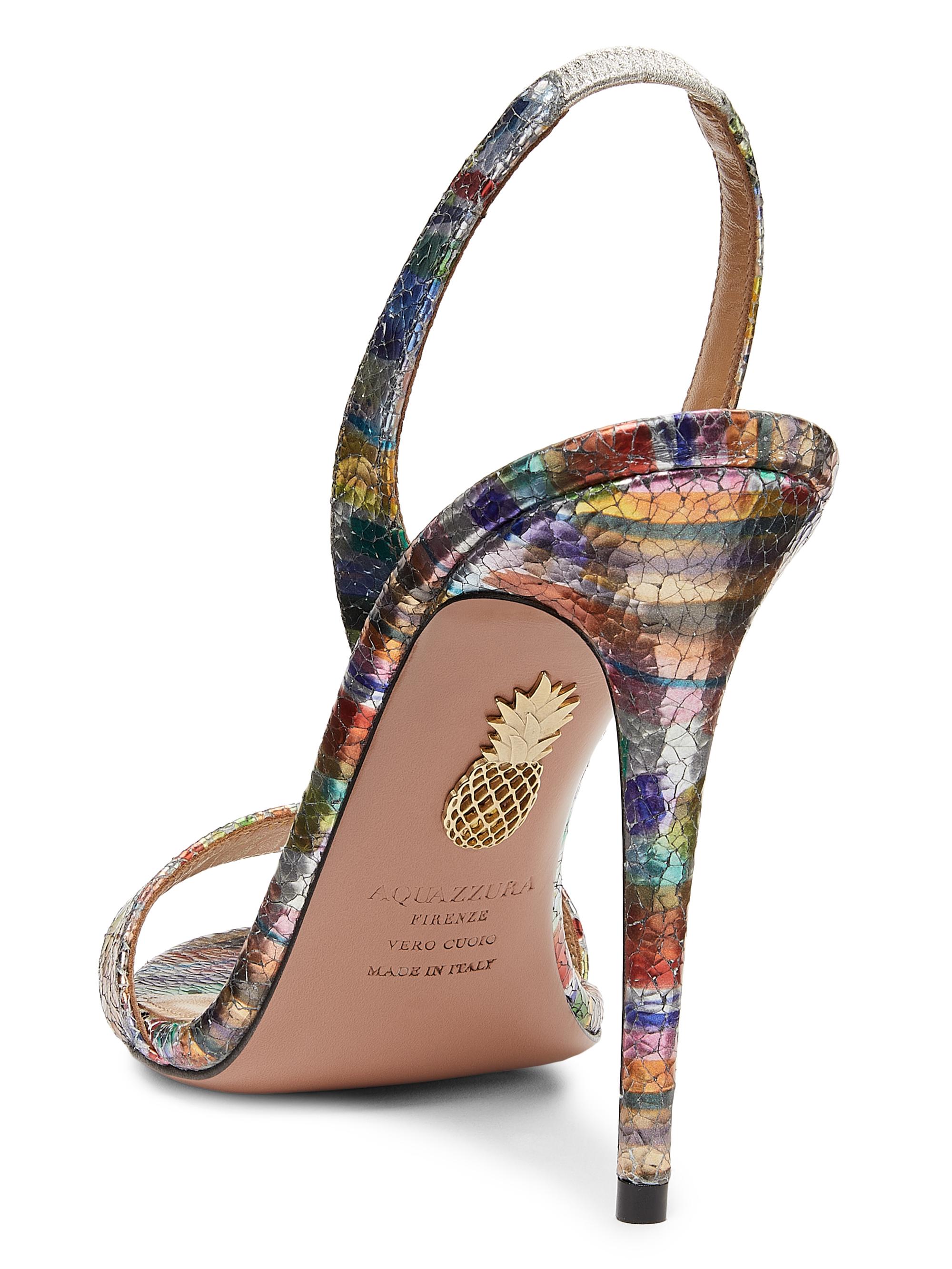 So Nude 105MM Brushstroke Leather Slingback Sandals
