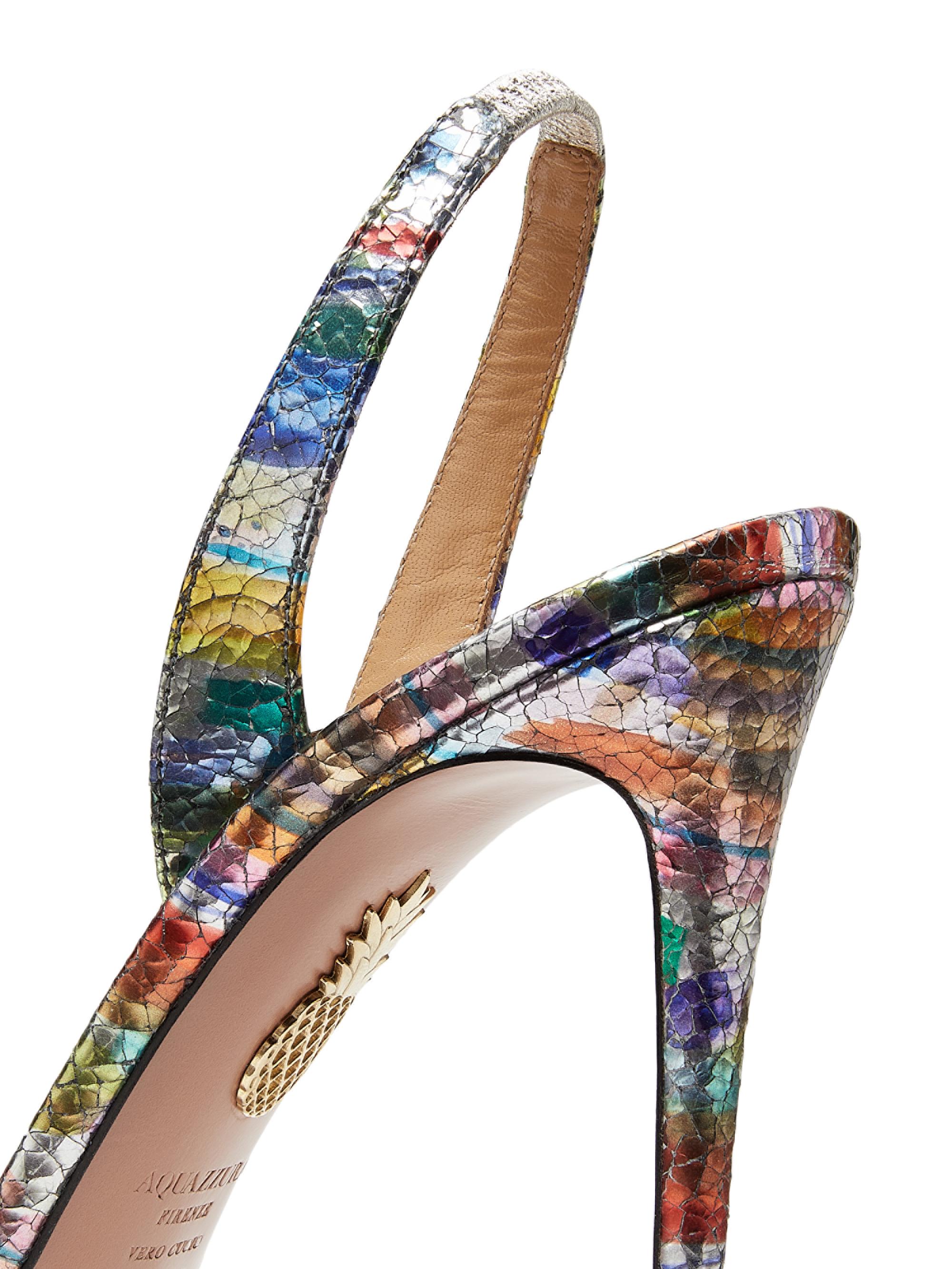 Aquazzura So Nude 105MM Brushstroke Leather Slingback