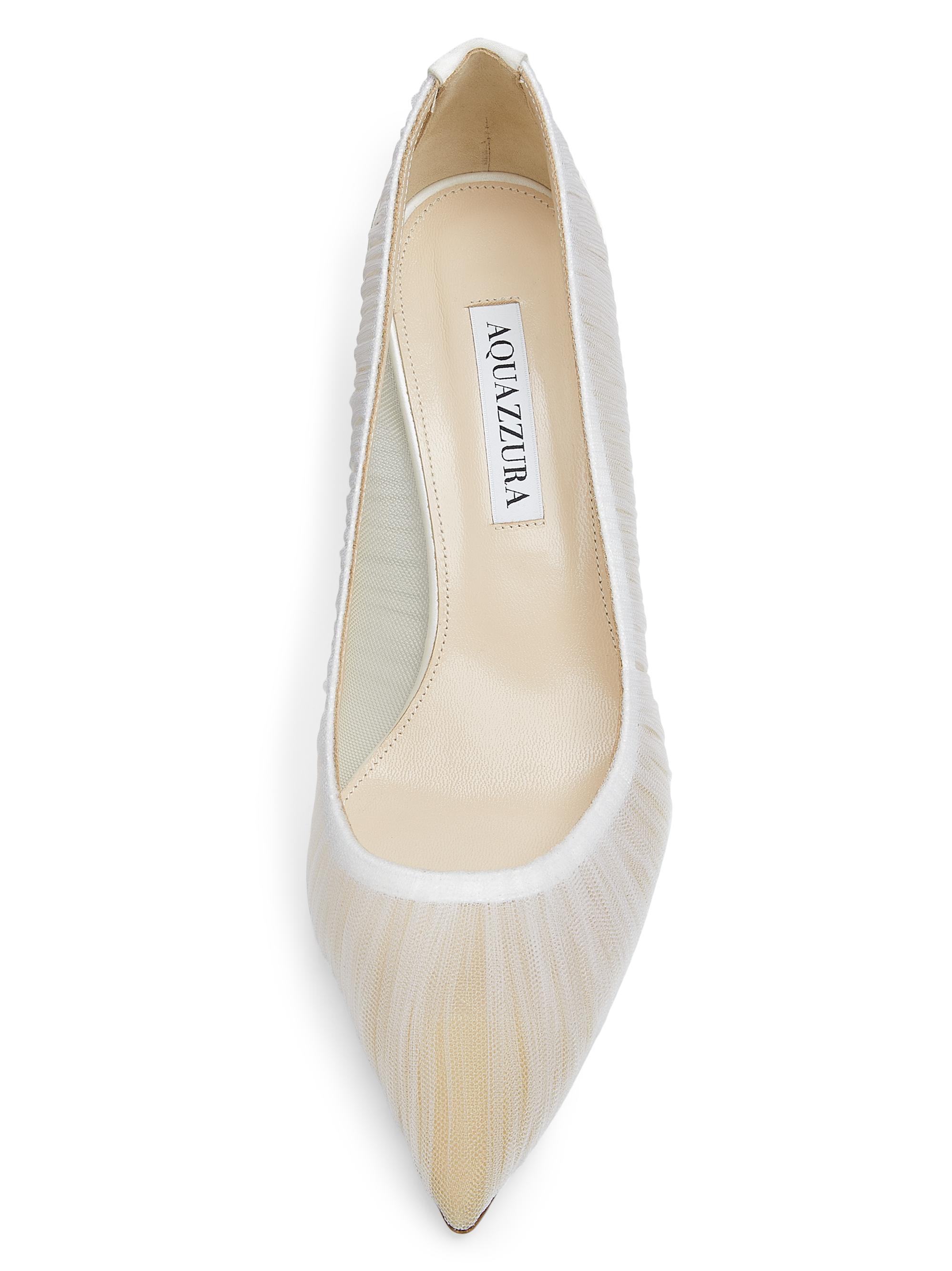 Aquazzura Voile 65MM Tulle & Satin Pumps | Saks Fifth Avenue
