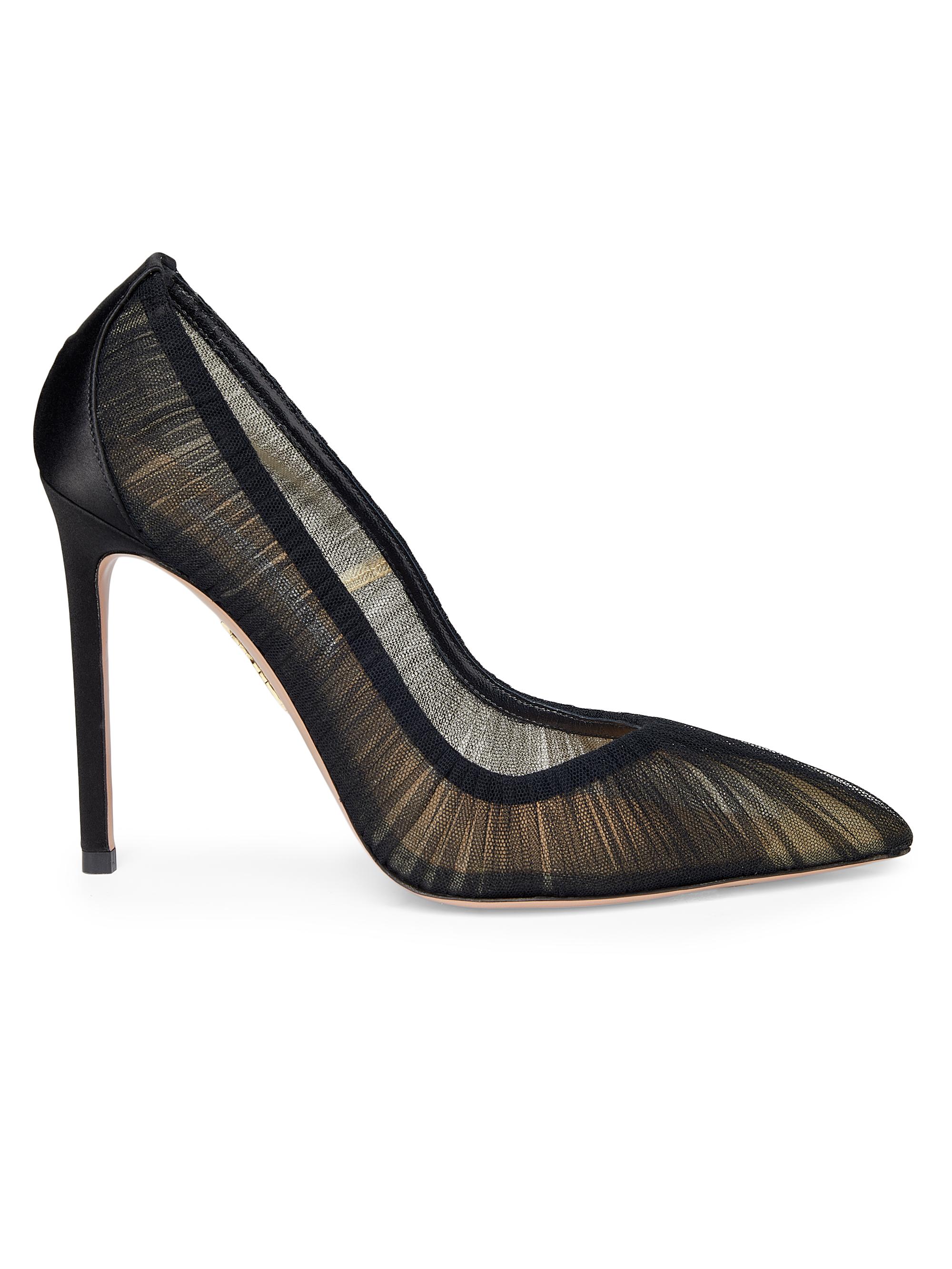 Sam Edelman Hazel 95MM Polka-Dot Mesh Pumps | Saks Fifth Avenue